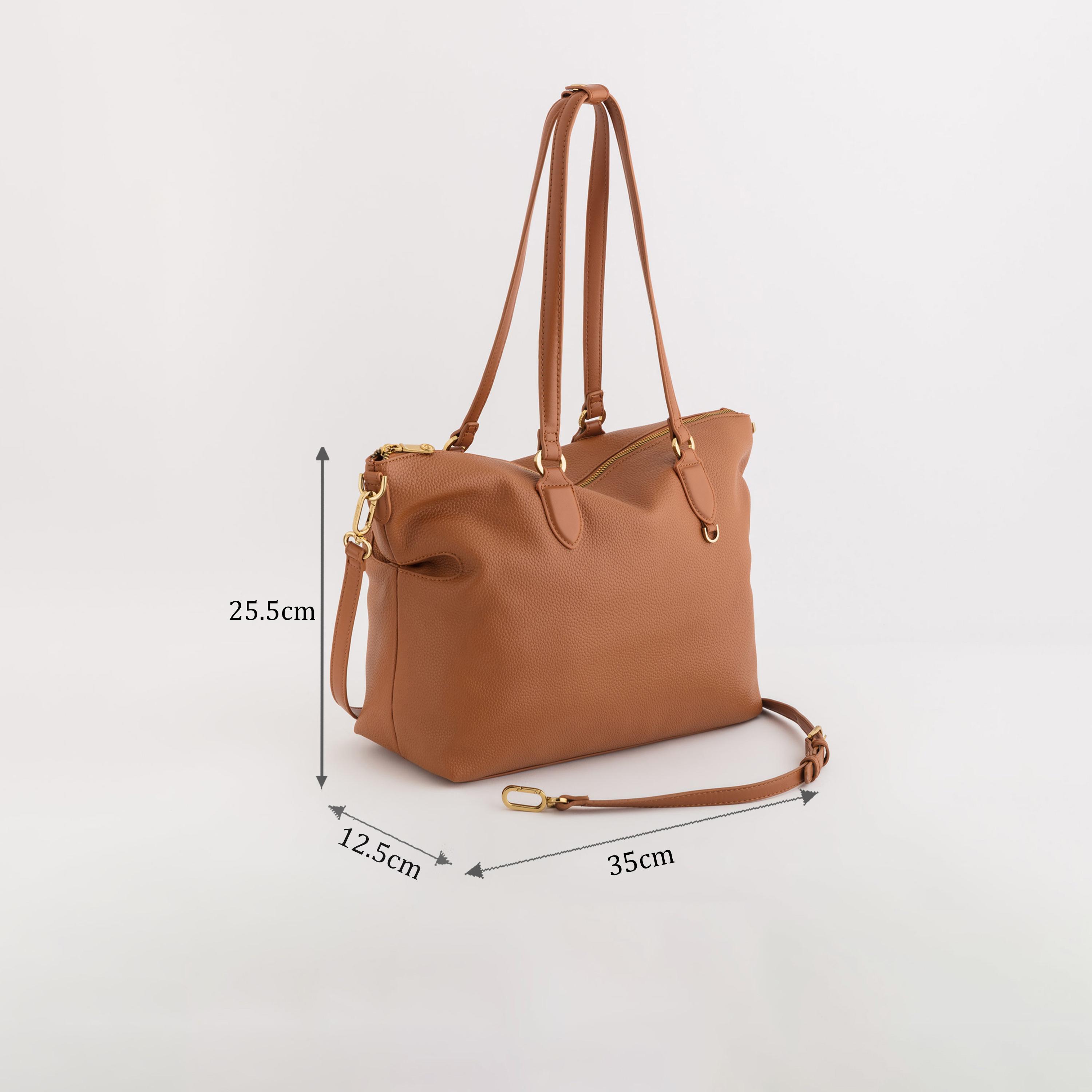 كاربيسا - شنطة تسوق أوغستا تصميم ذاتي سحاب للإغلاق | 35 × 25.50 × 12.50 سم-women-bagsandwallets-handbags-image-2