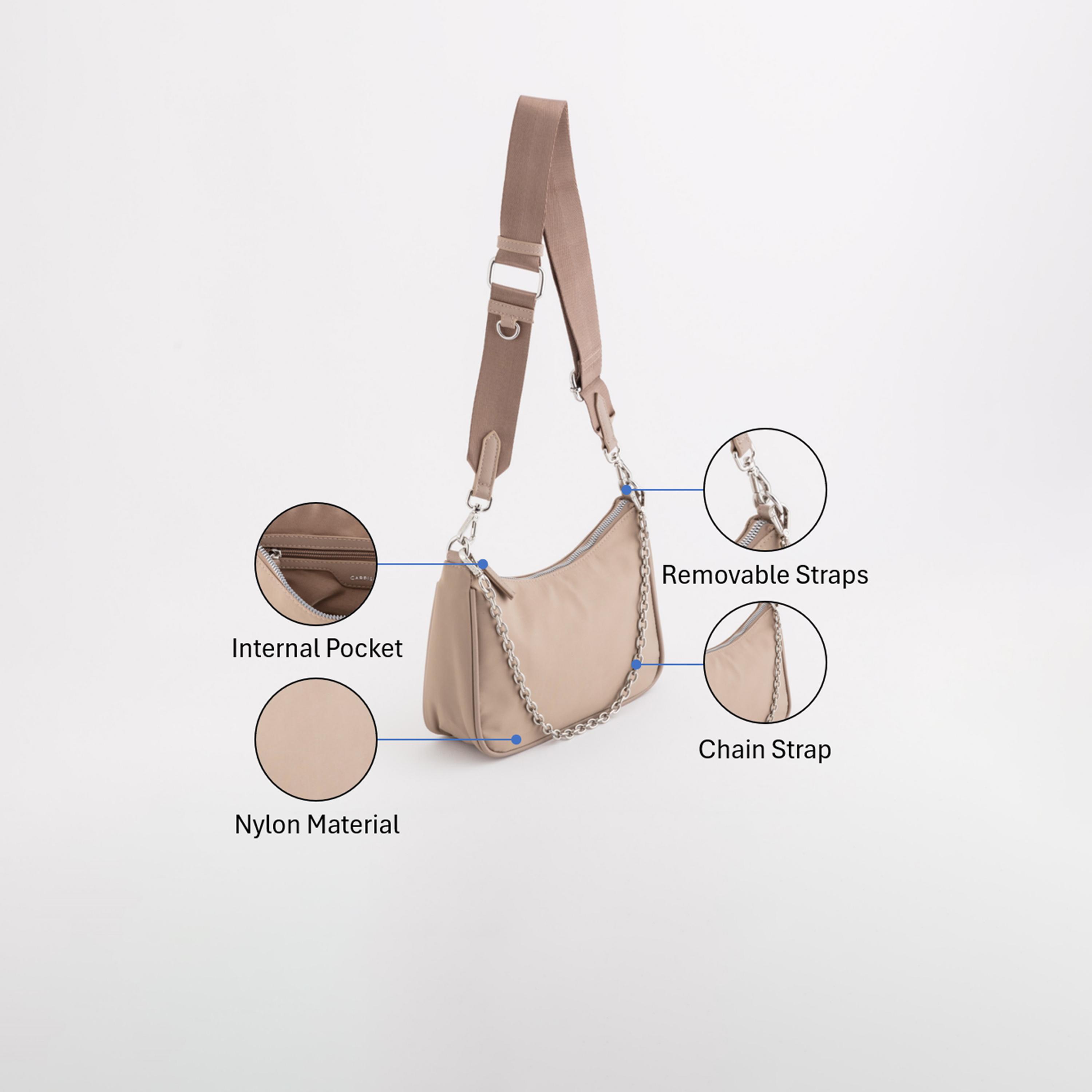 Carpisa Trevis Self Design Waist Bag with Zipper Closure | 25 x 18.50 x 8 cm-women-bagsandwallets-handbags-image-3