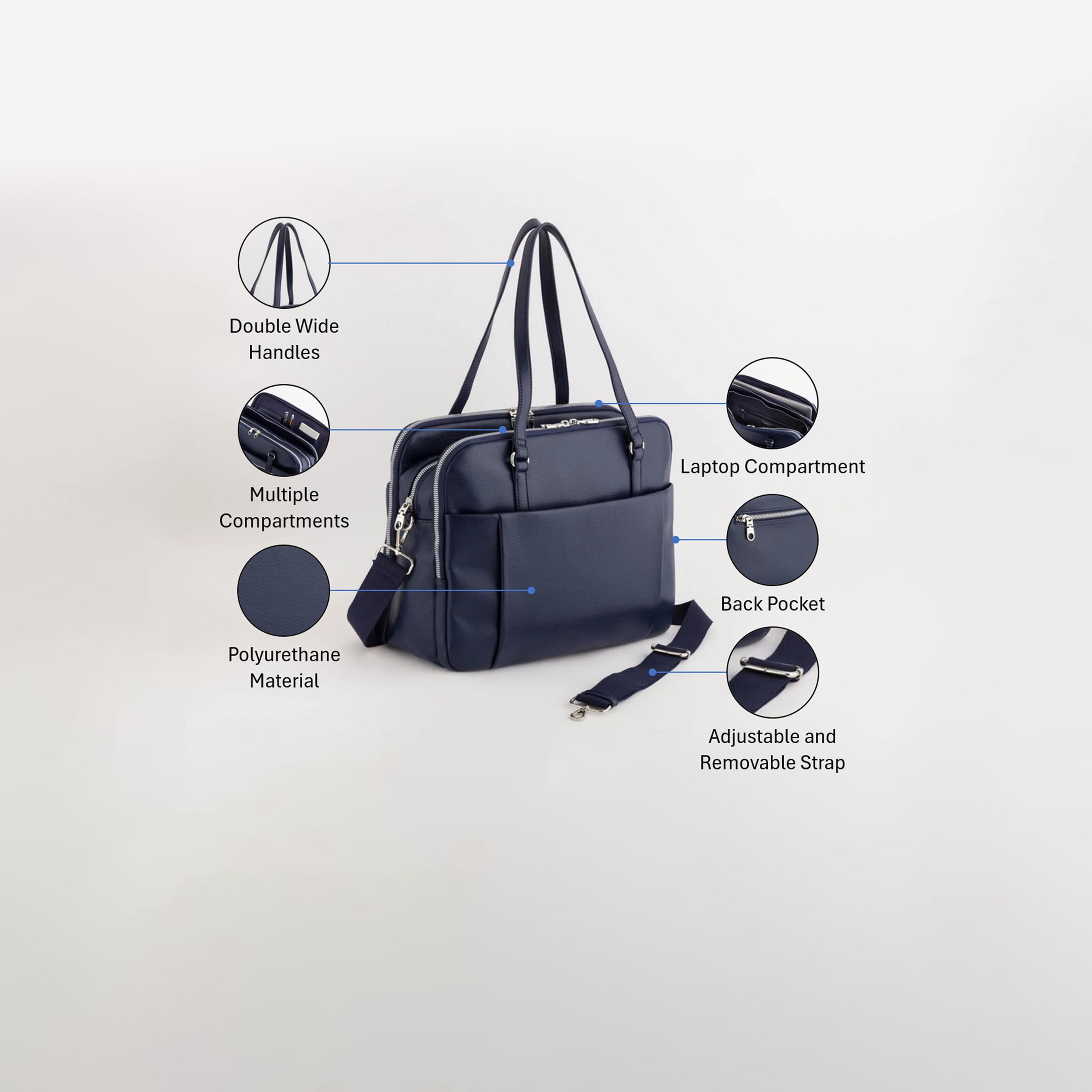 Carpisa Jhacaranda V2 Self Design Business Bag with Zipper Closure | 37 x 29 x 13.50 cm-women-bagsandwallets-handbags-image-3