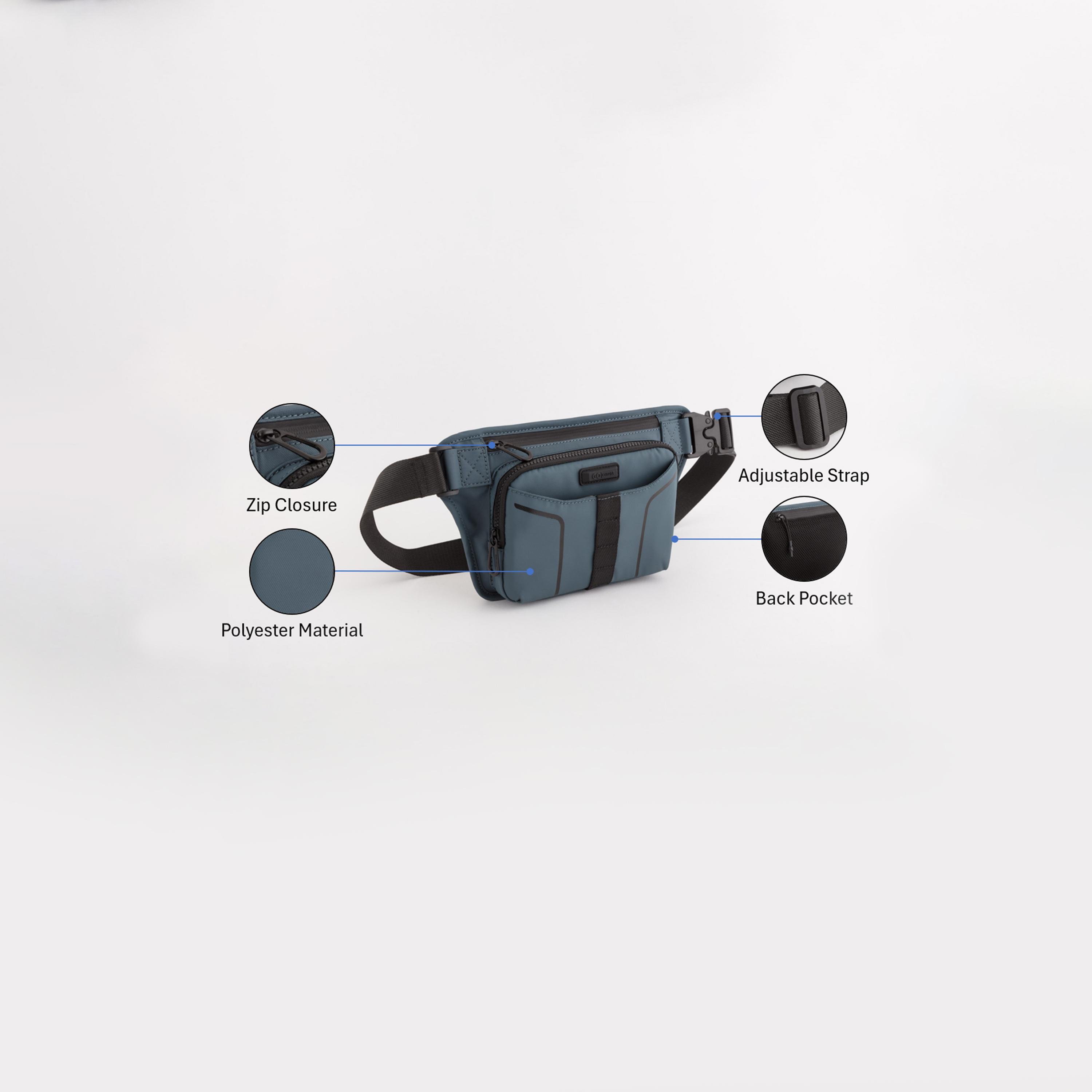 Carpisa Urban Move Go Self Design Waist Bag with Zipper Closure | 30 x 18 x 2 cm-men-bags-image-3