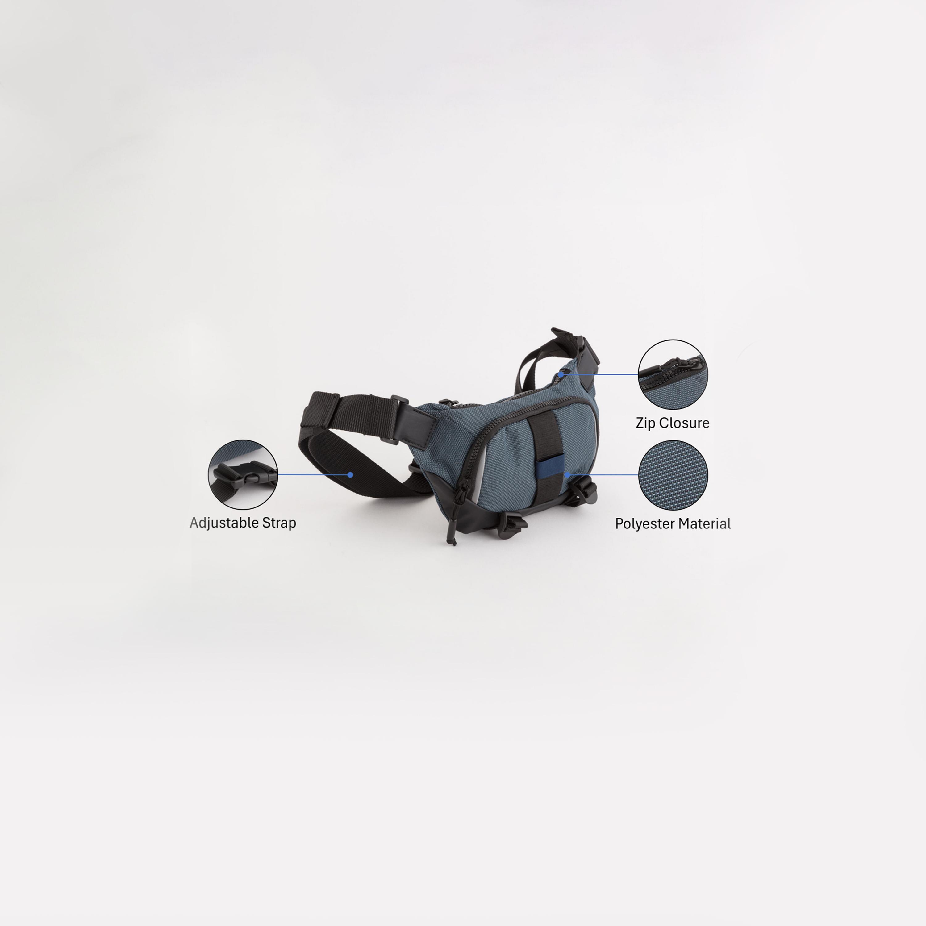 Carpisa Go Out Self Design Waist Bag with Zipper Closure | 29 x 15 x 2 cm-men-bags-image-3