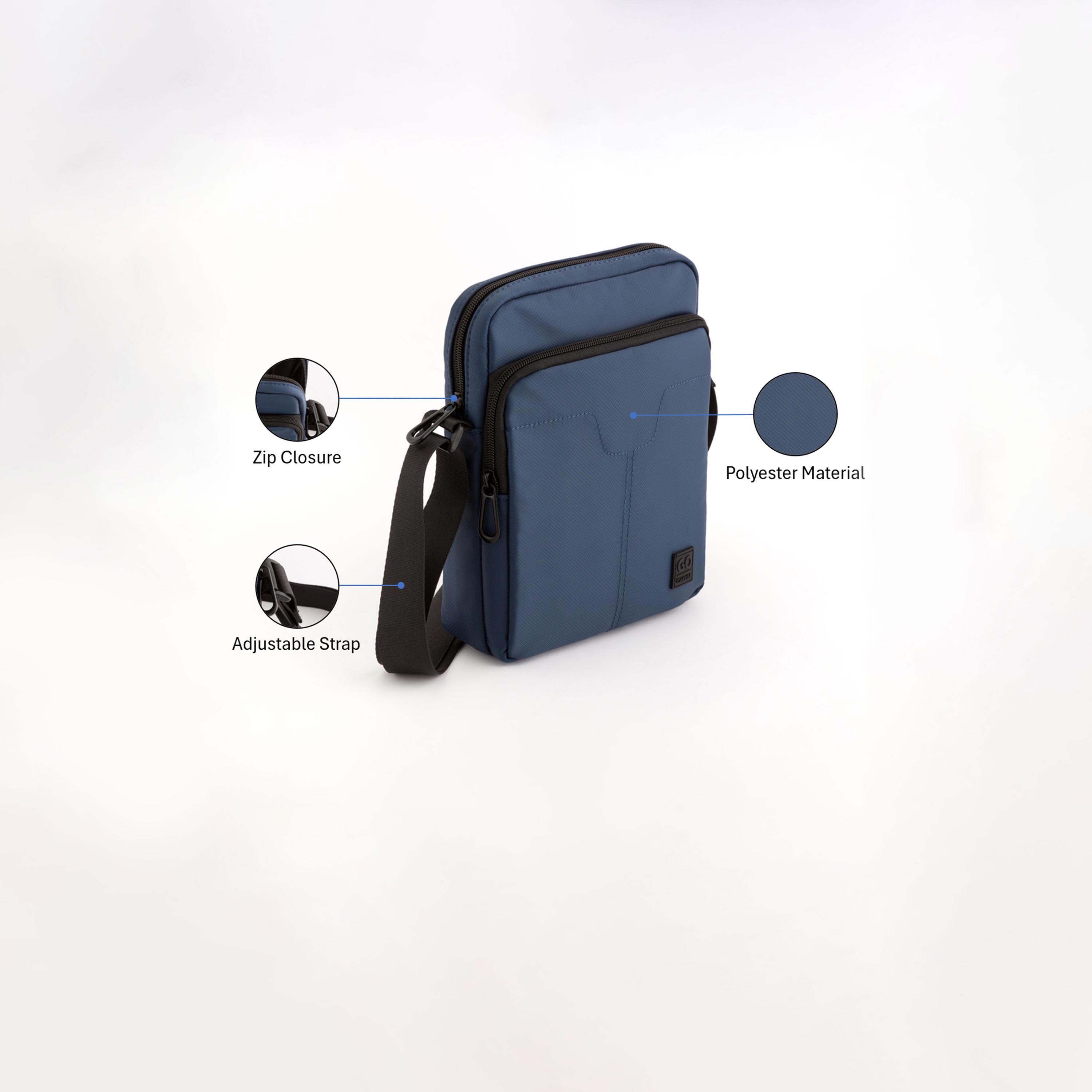Carpisa Utility Go Self Design Crossbody Bag with Zipper Closure | 20 x 24 x 6 cm-men-bags-image-3