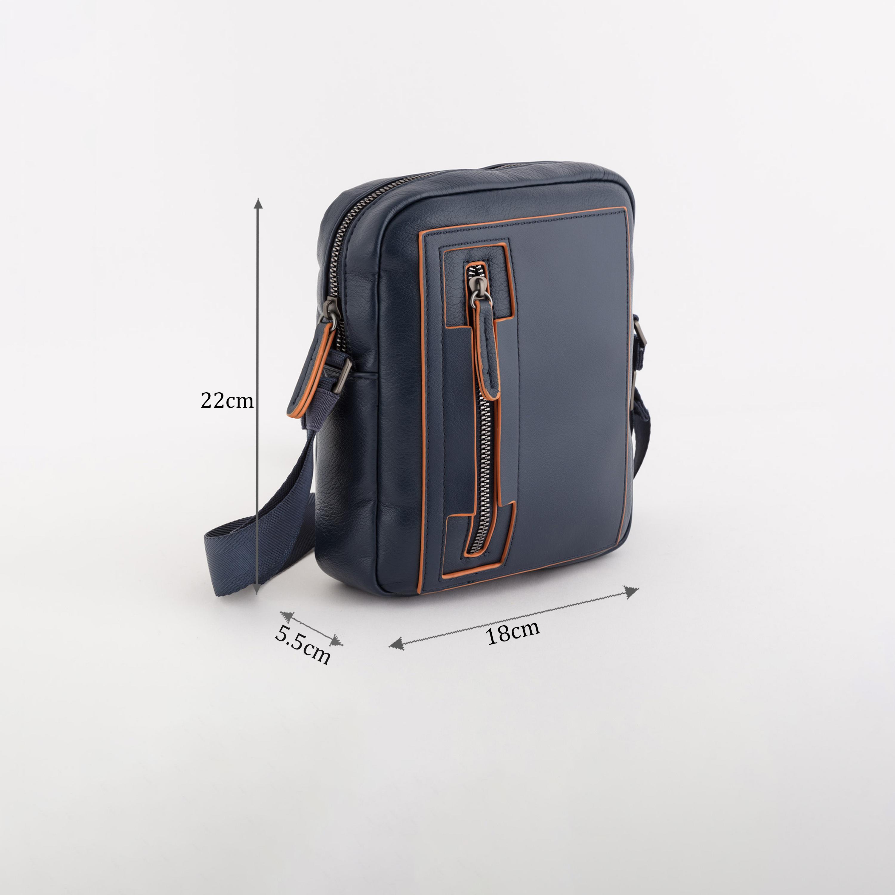 Carpisa Mate Pro Self Design Crossbody Bag with Zipper Closure | 18 x 22 x 5.50 cm-men-bags-image-2