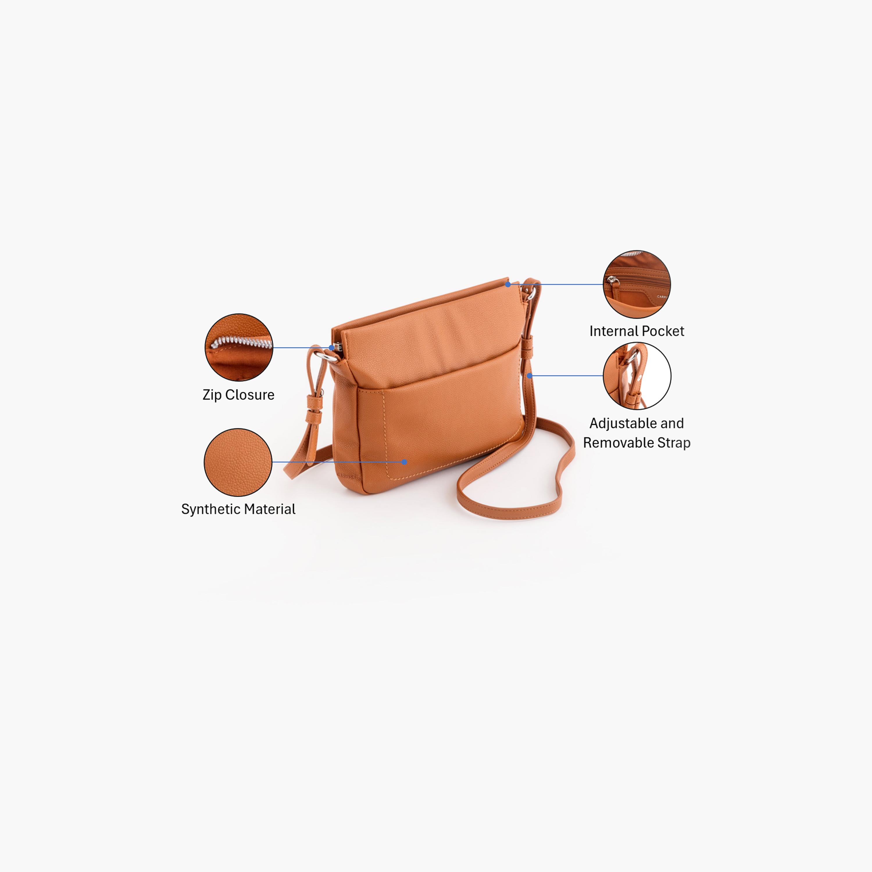 كاربيسا - شنطة كروس دوروتيا بلس تصميم ذاتي وإغلاق سحاب | 24.5 × 18 × 3 سم-women-bagsandwallets-handbags-image-3