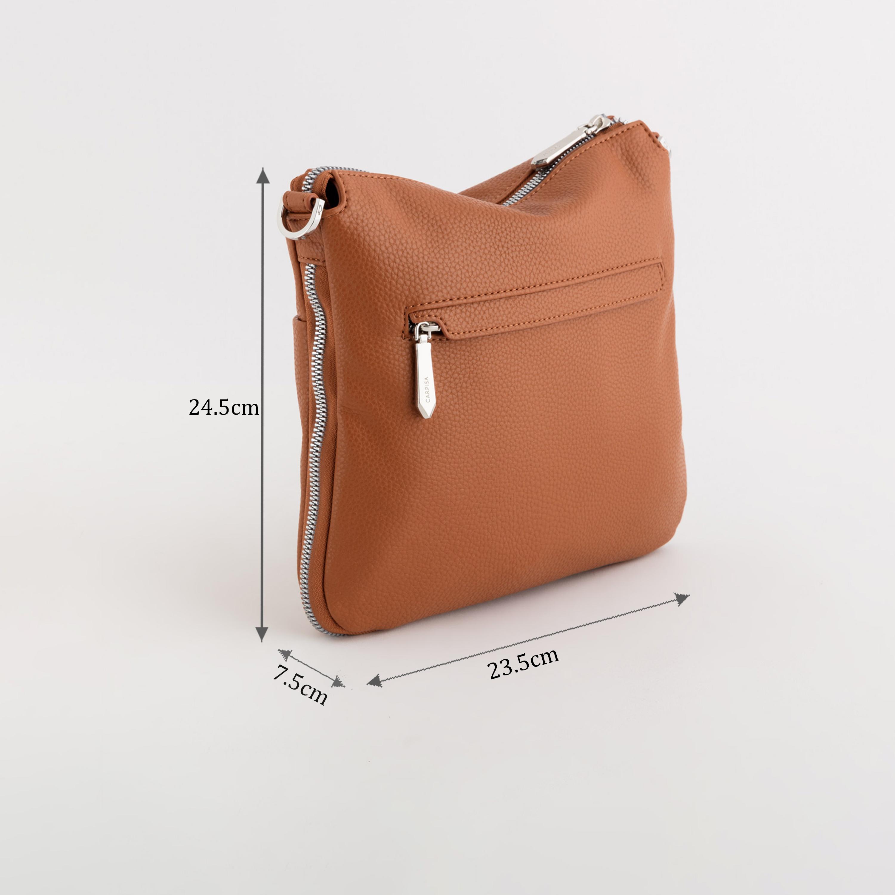 كاربيسا - شنطة كروس تصميم بالوما سحاب إغلاق | 24.5 × 23.5 × 7.5 سم-women-bagsandwallets-handbags-image-2