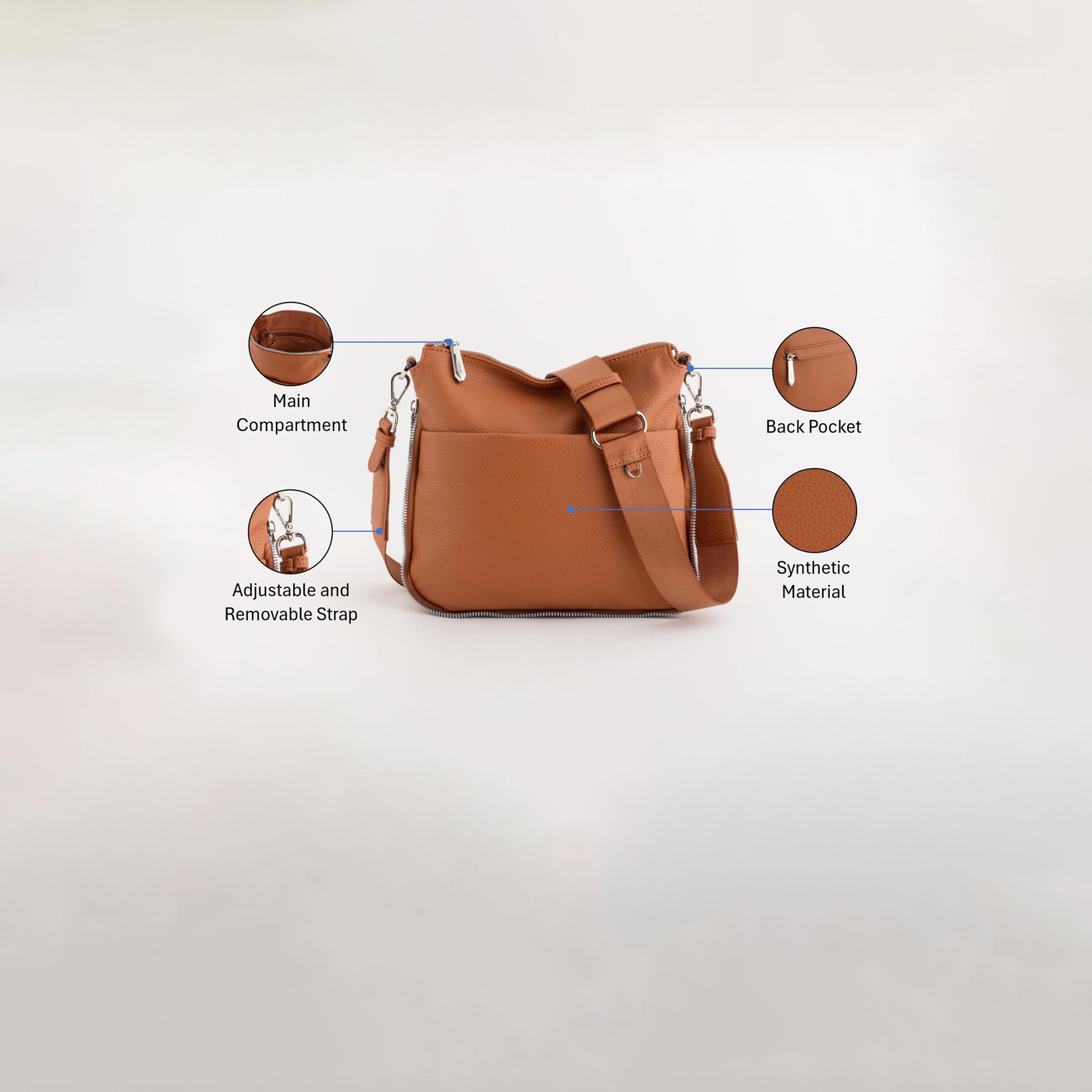 كاربيسا - شنطة كروس تصميم بالوما سحاب إغلاق | 24.5 × 23.5 × 7.5 سم-women-bagsandwallets-handbags-image-3