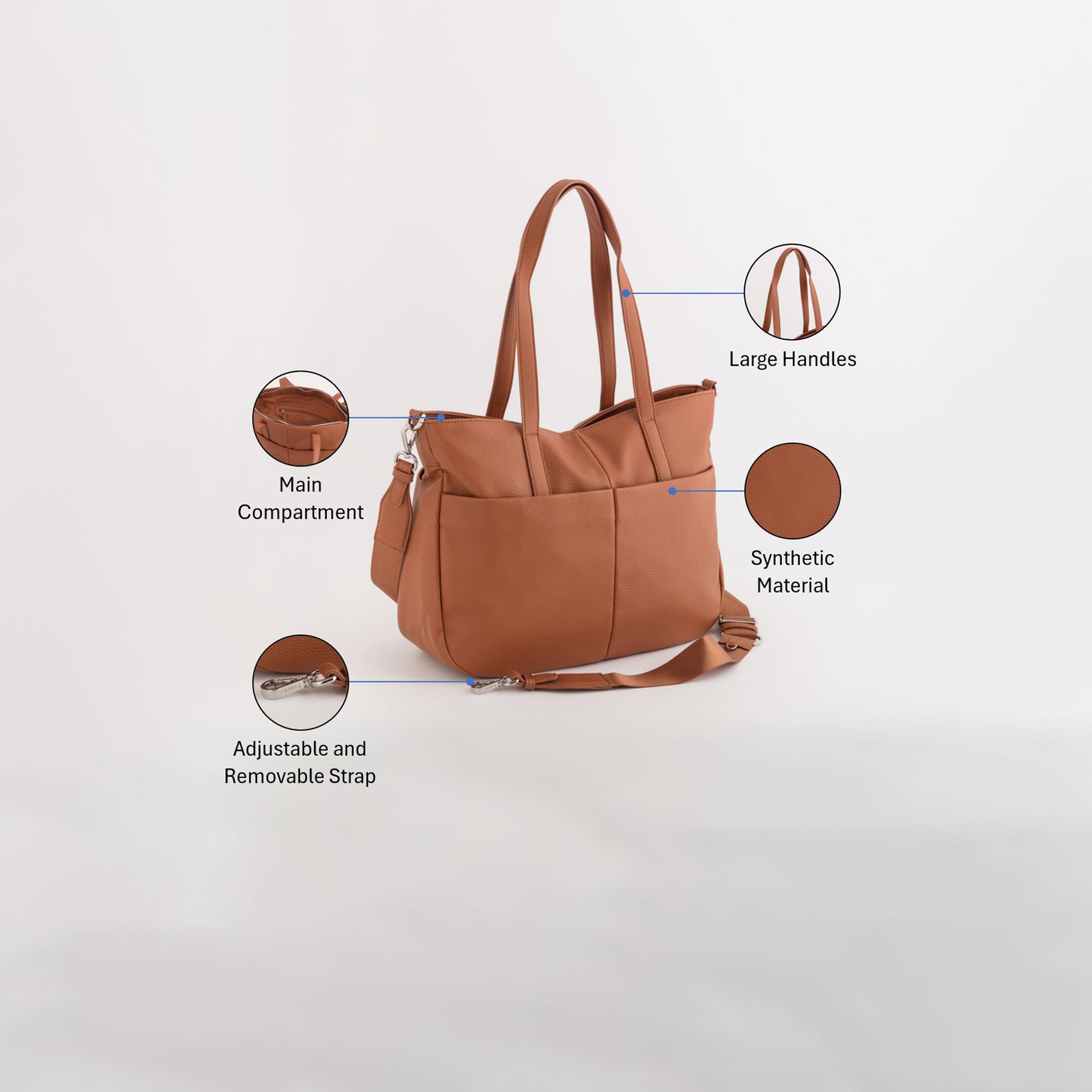 Carpisa Paloma Self Design Tote Bag with Zipper Closure | 39 x 29.5 x 13 cm-women-bagsandwallets-handbags-image-3