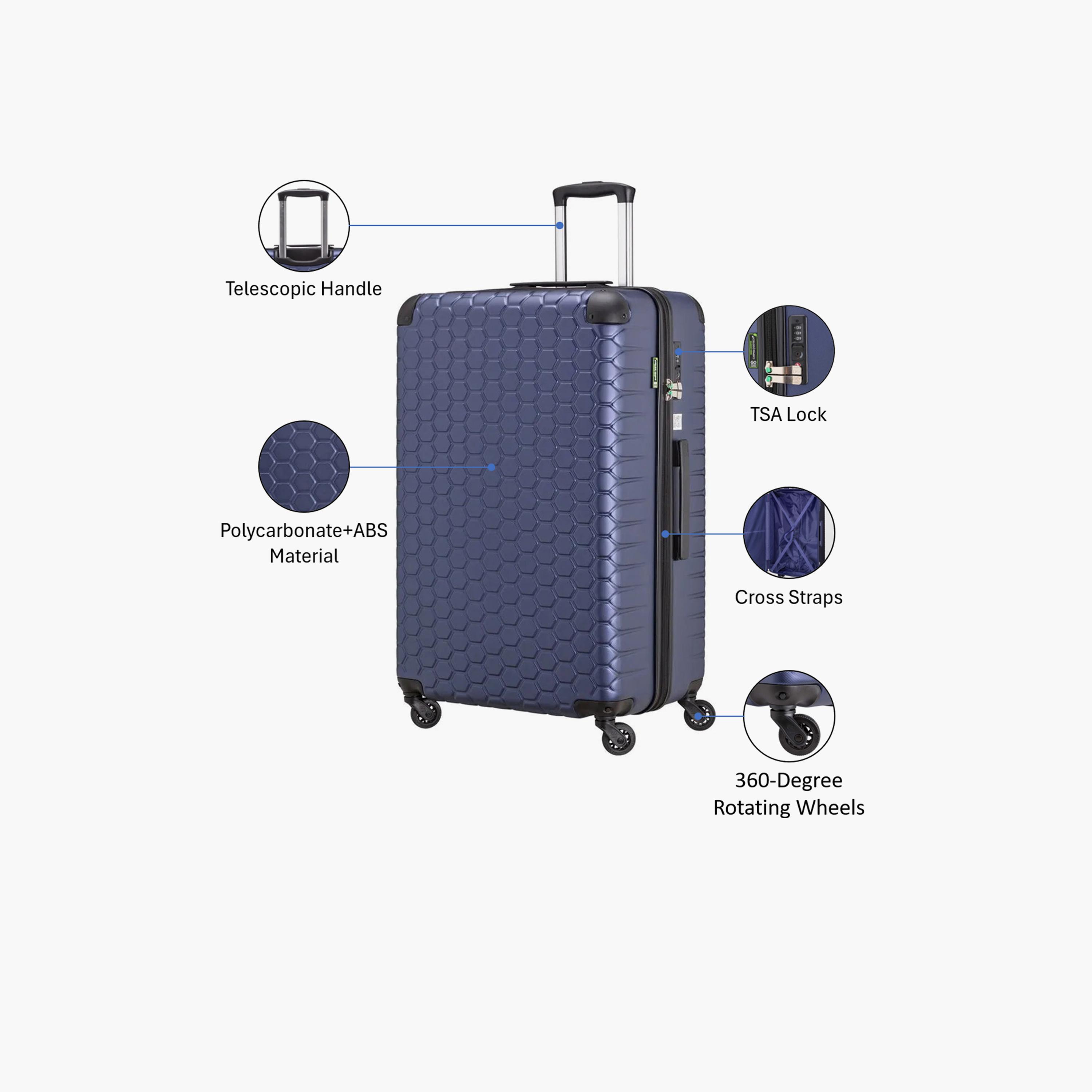 كابريسا - شنطة سفر جوتيك جوتيك كبيرة أربع عجلات دوارة - أخضر 77 سم-travel-luggagesandbags-luggage-image-3