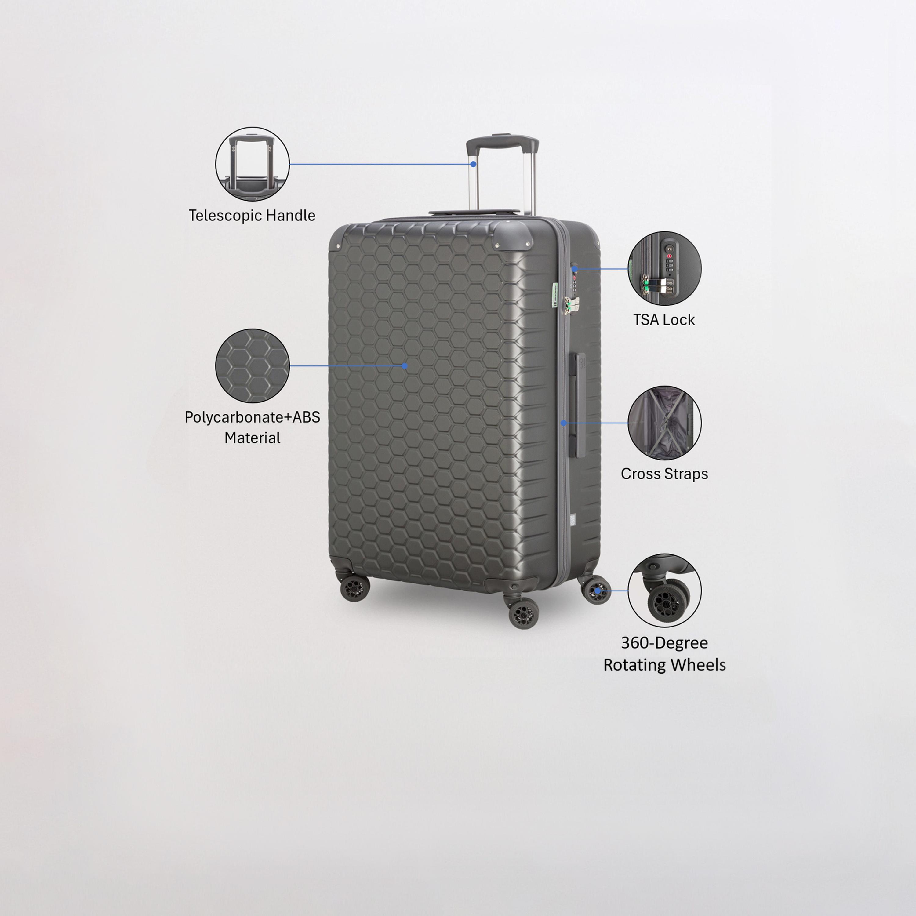 كابريسا - شنطة سفر جوتيك جوتيك كبيرة أربع عجلات دوارة - أخضر 77 سم-travel-luggagesandbags-luggage-image-11