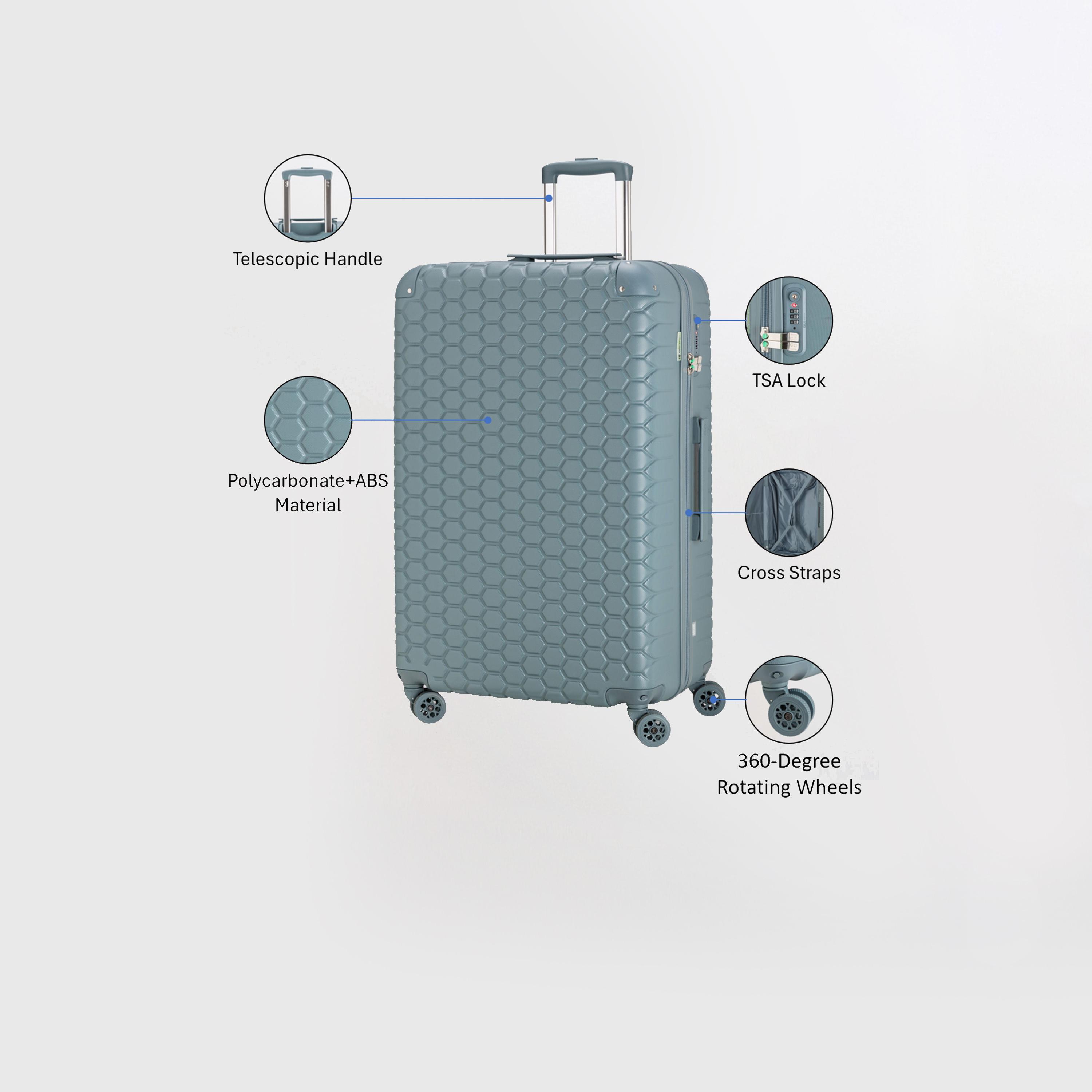 كابريسا - شنطة سفر جوتيك جوتيك كبيرة أربع عجلات دوارة - أخضر 77 سم-travel-luggagesandbags-luggage-image-59
