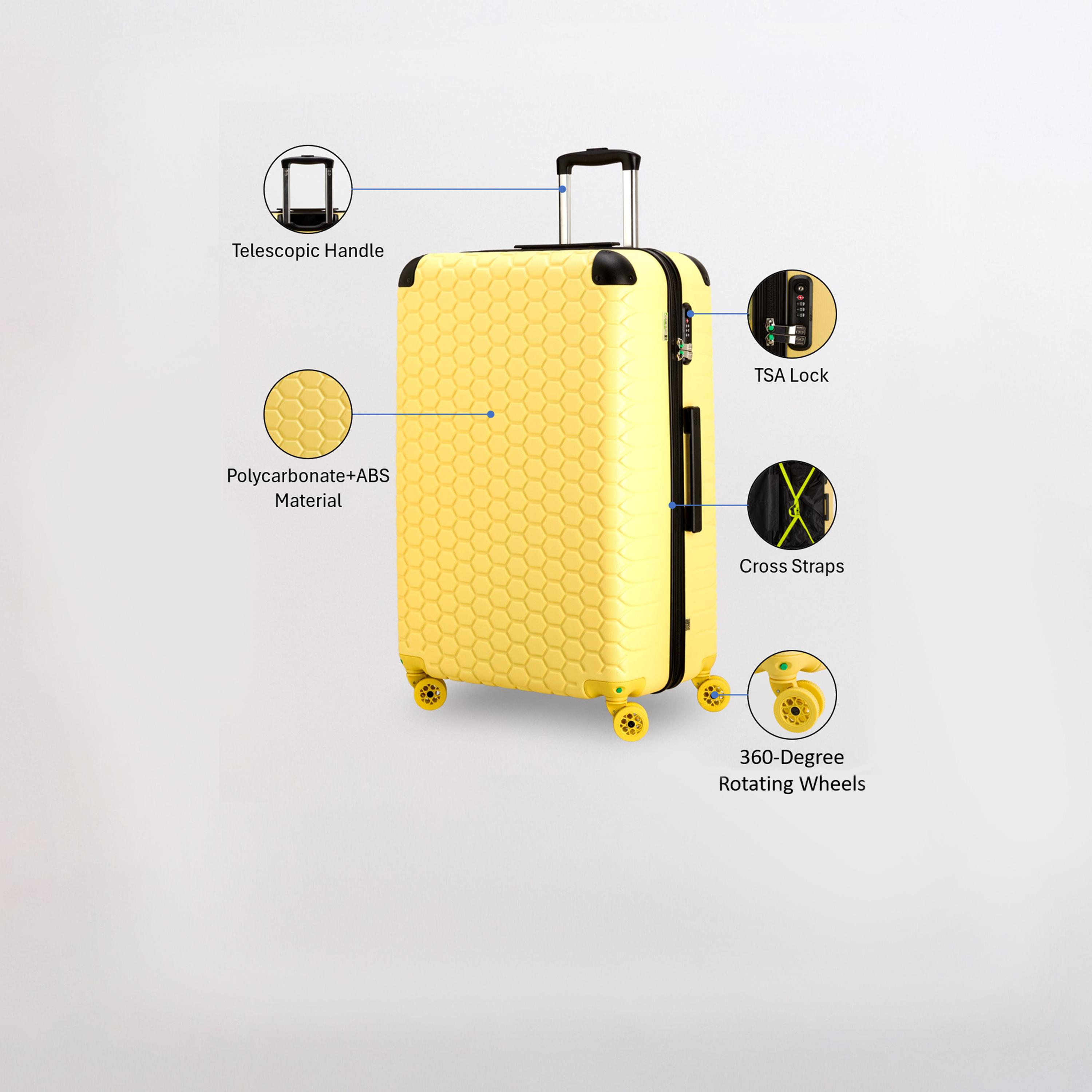 كابريسا - شنطة سفر جوتيك جوتيك كبيرة أربع عجلات دوارة - أخضر 77 سم-travel-luggagesandbags-luggage-image-67