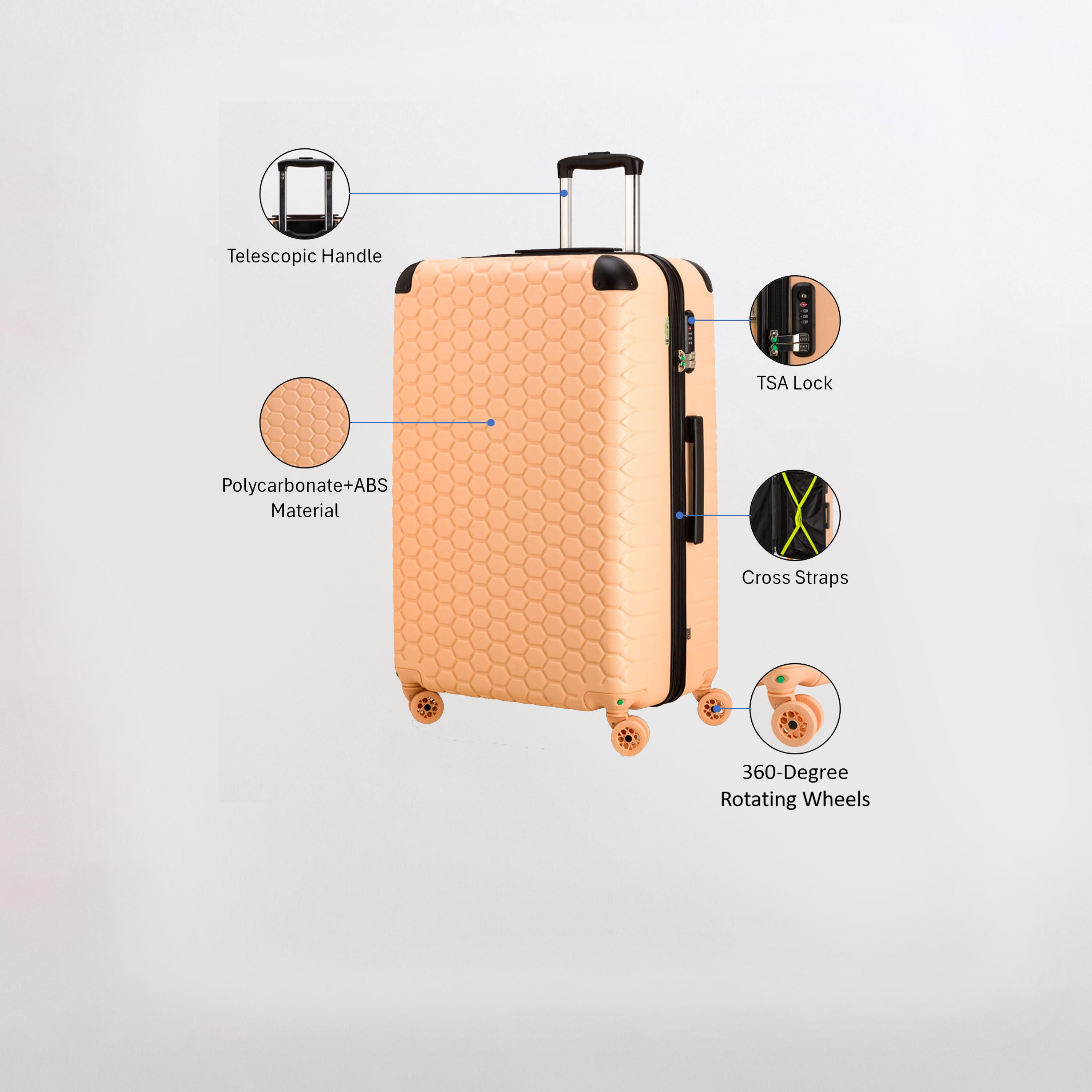 كابريسا - شنطة سفر جوتيك جوتيك كبيرة أربع عجلات دوارة - أخضر 77 سم-travel-luggagesandbags-luggage-image-75
