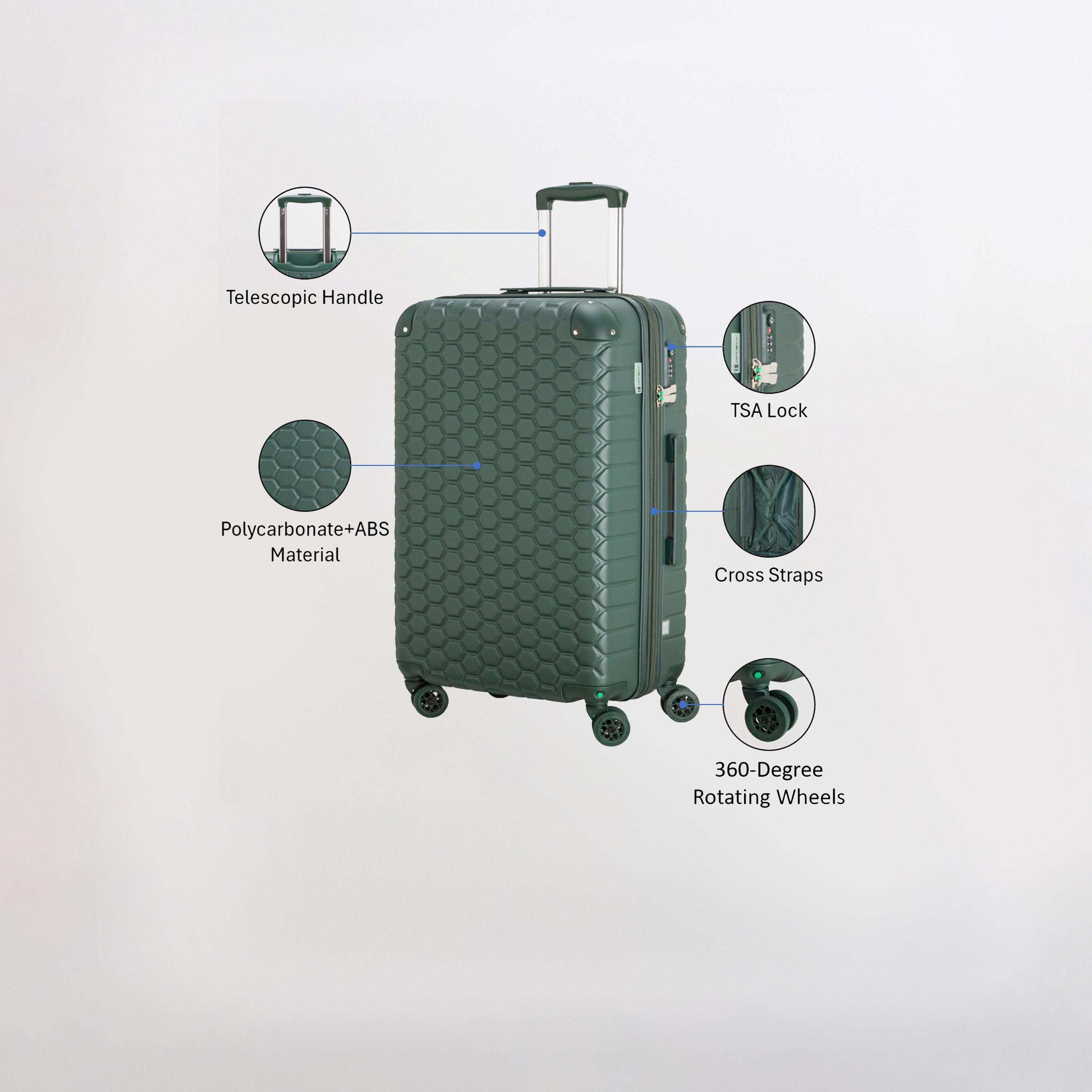 Carpisa Gotech Green 68 CM Medium 4-Wheeler Spinner Trolley Bag-travel-luggagesandbags-luggage-image-3