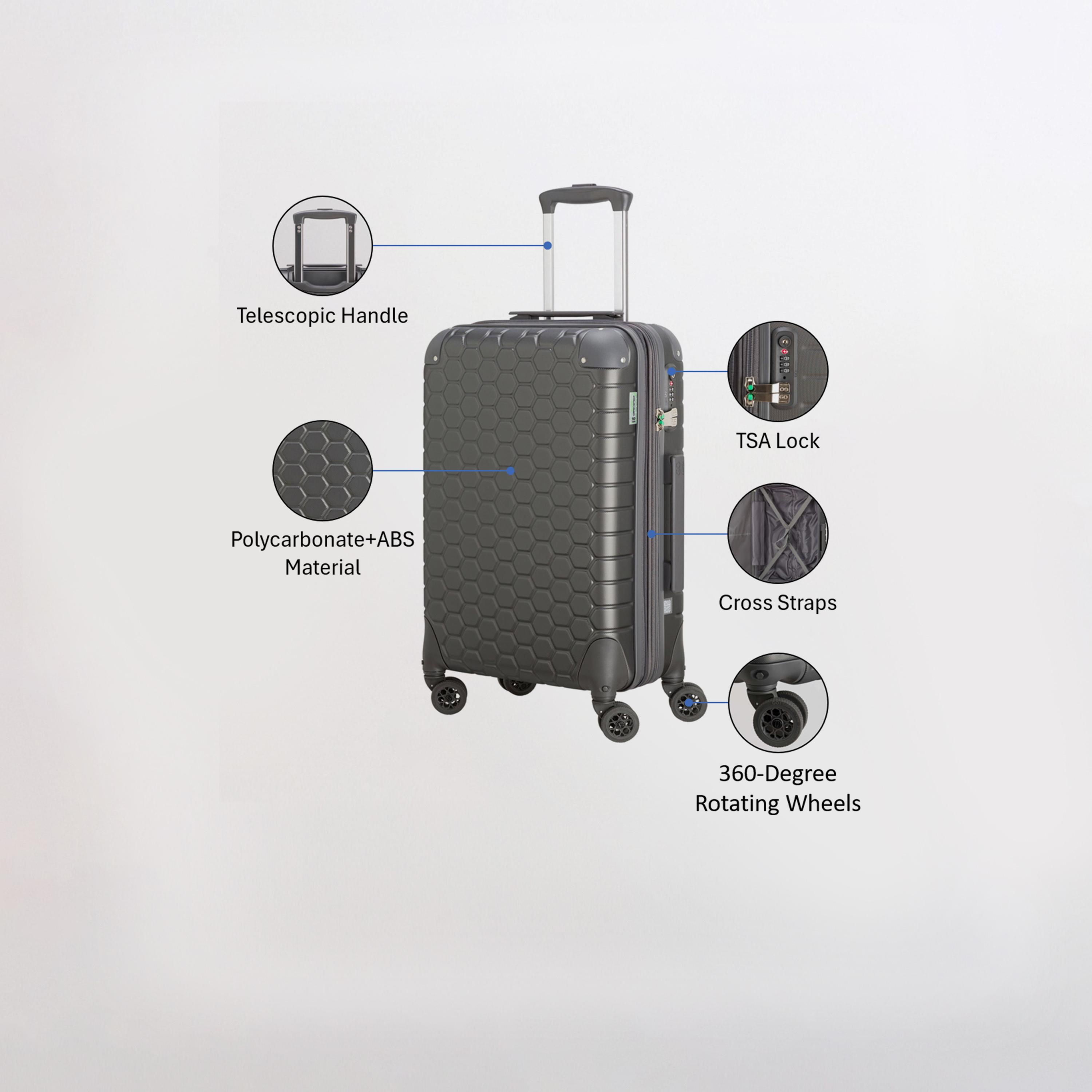 Carpisa Gotech Green 60 CM Small Cabin 4-Wheeler Spinner Trolley Bag-travel-luggagesandbags-luggage-image-11