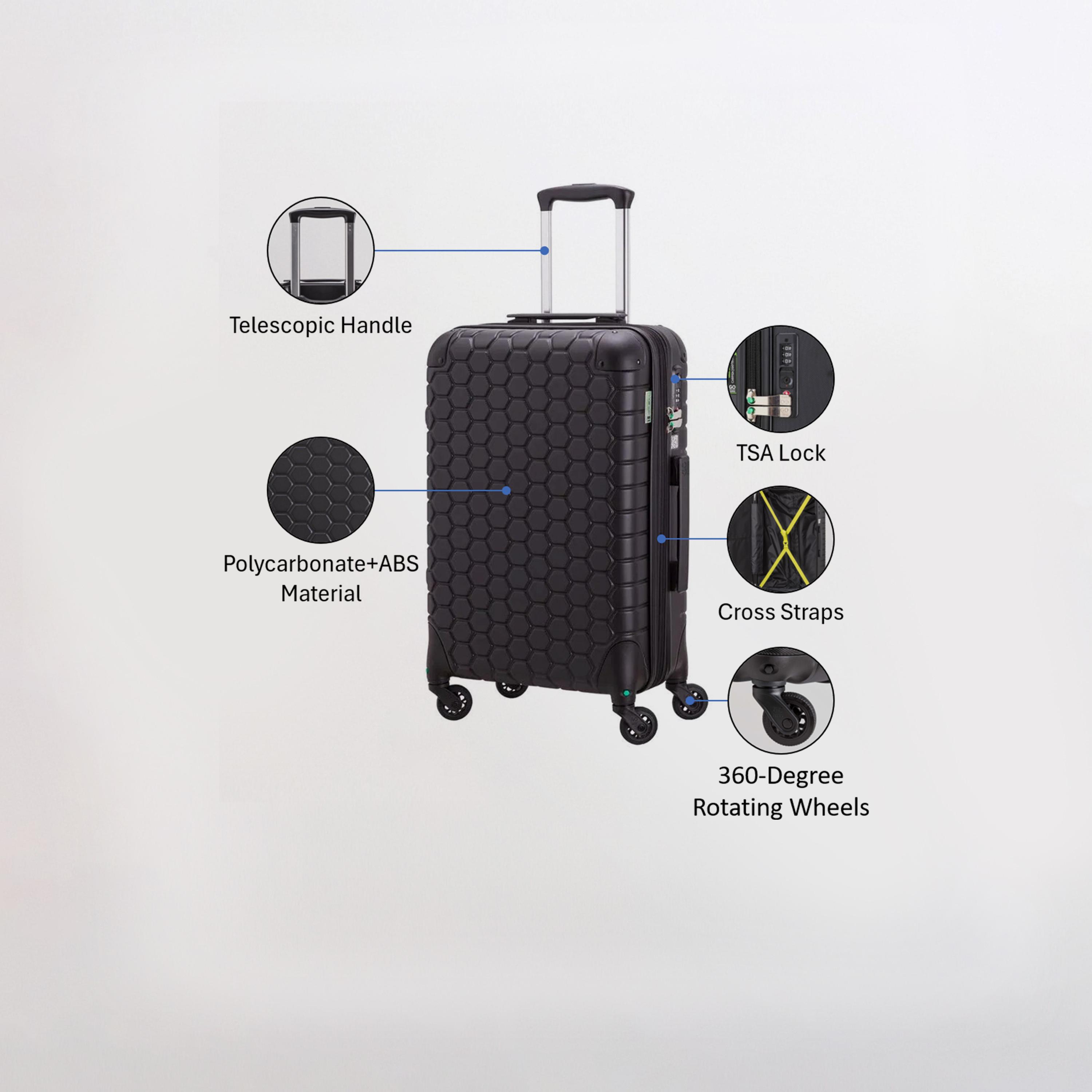 Carpisa Gotech Green 60 CM Small Cabin 4-Wheeler Spinner Trolley Bag-travel-luggagesandbags-luggage-image-35