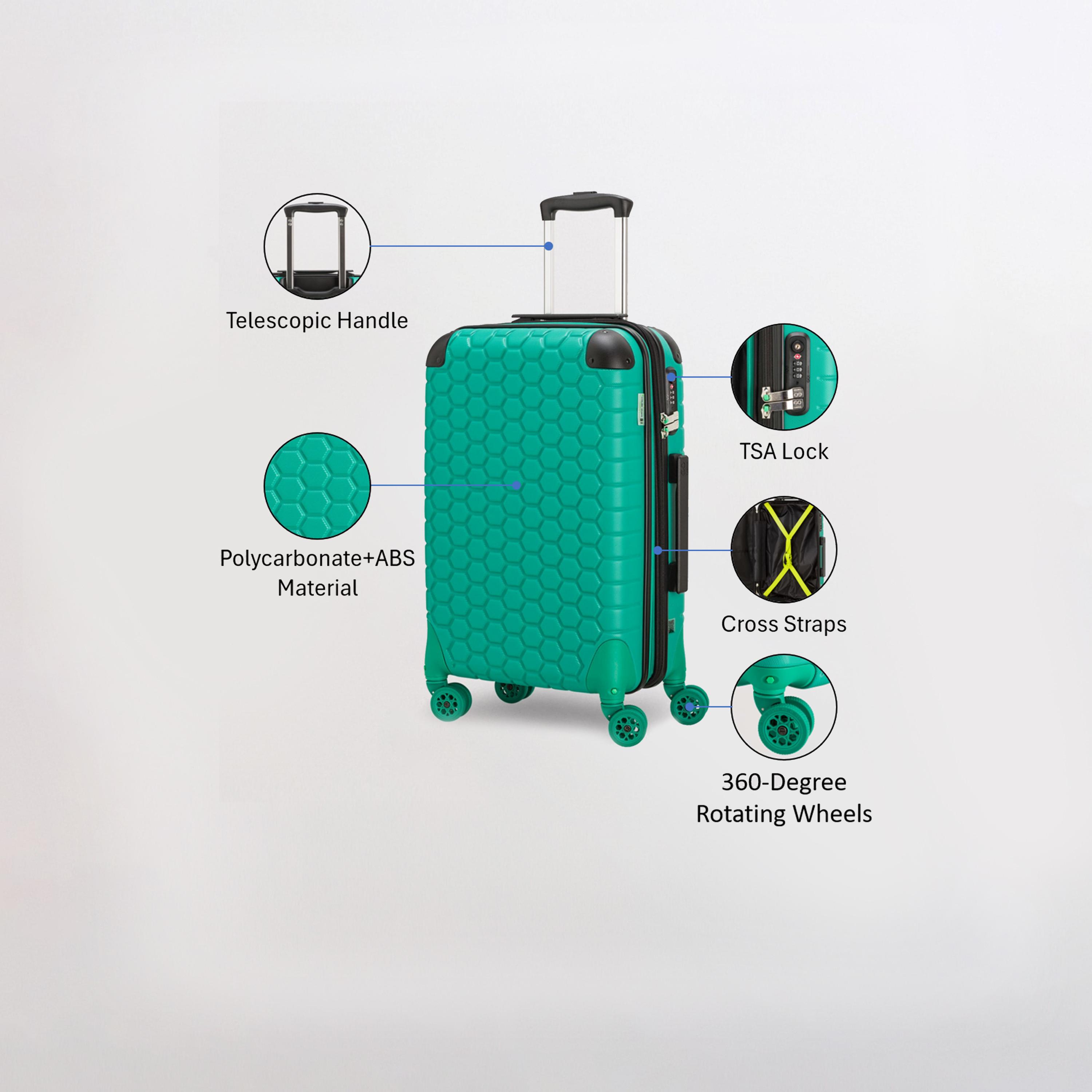 Carpisa Gotech Green 60 CM Small Cabin 4-Wheeler Spinner Trolley Bag-travel-luggagesandbags-luggage-image-67