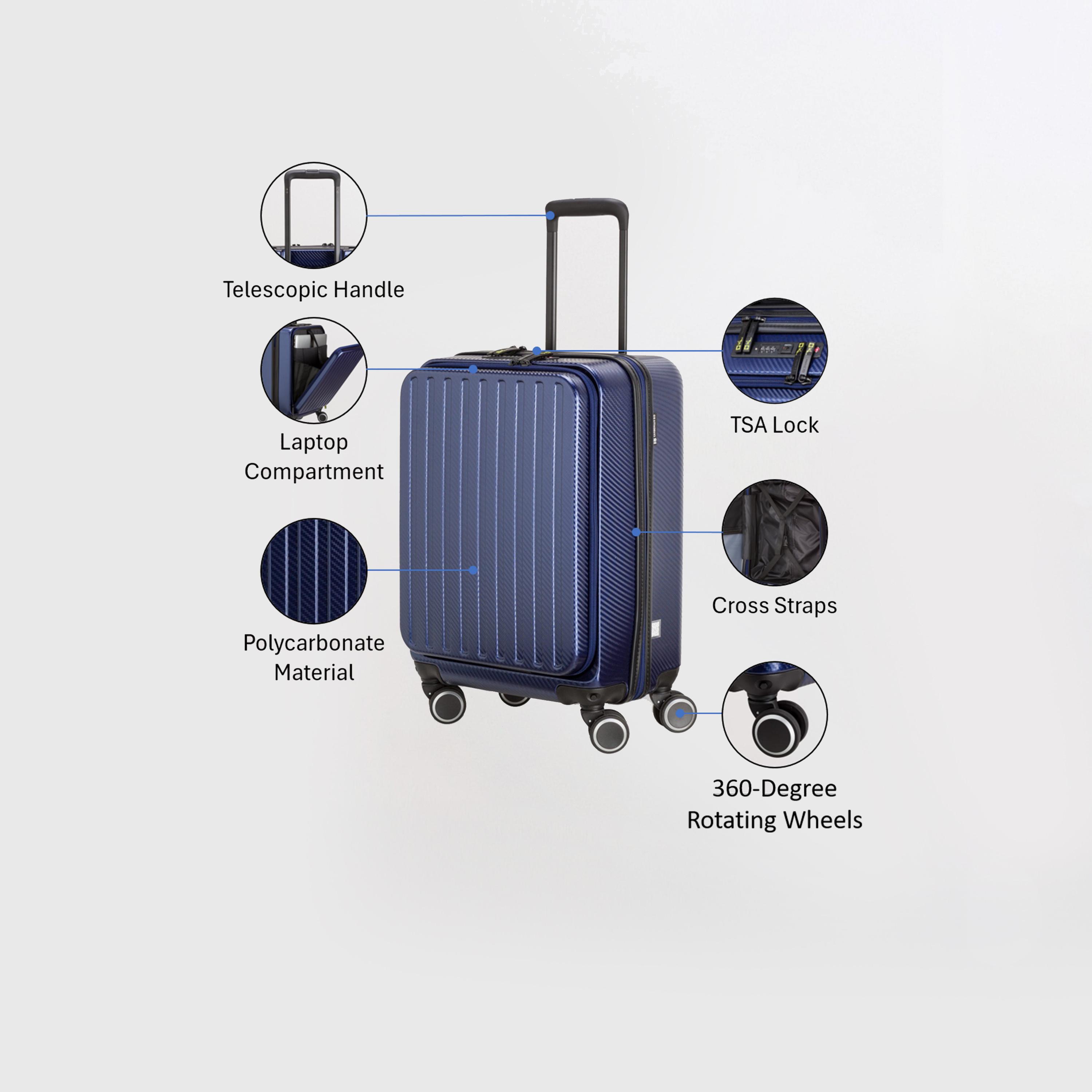 Carpisa Carbonlux Go 55 CM Small Cabin 4-Wheeler Spinner Trolley Bag-travel-luggagesandbags-luggage-image-3
