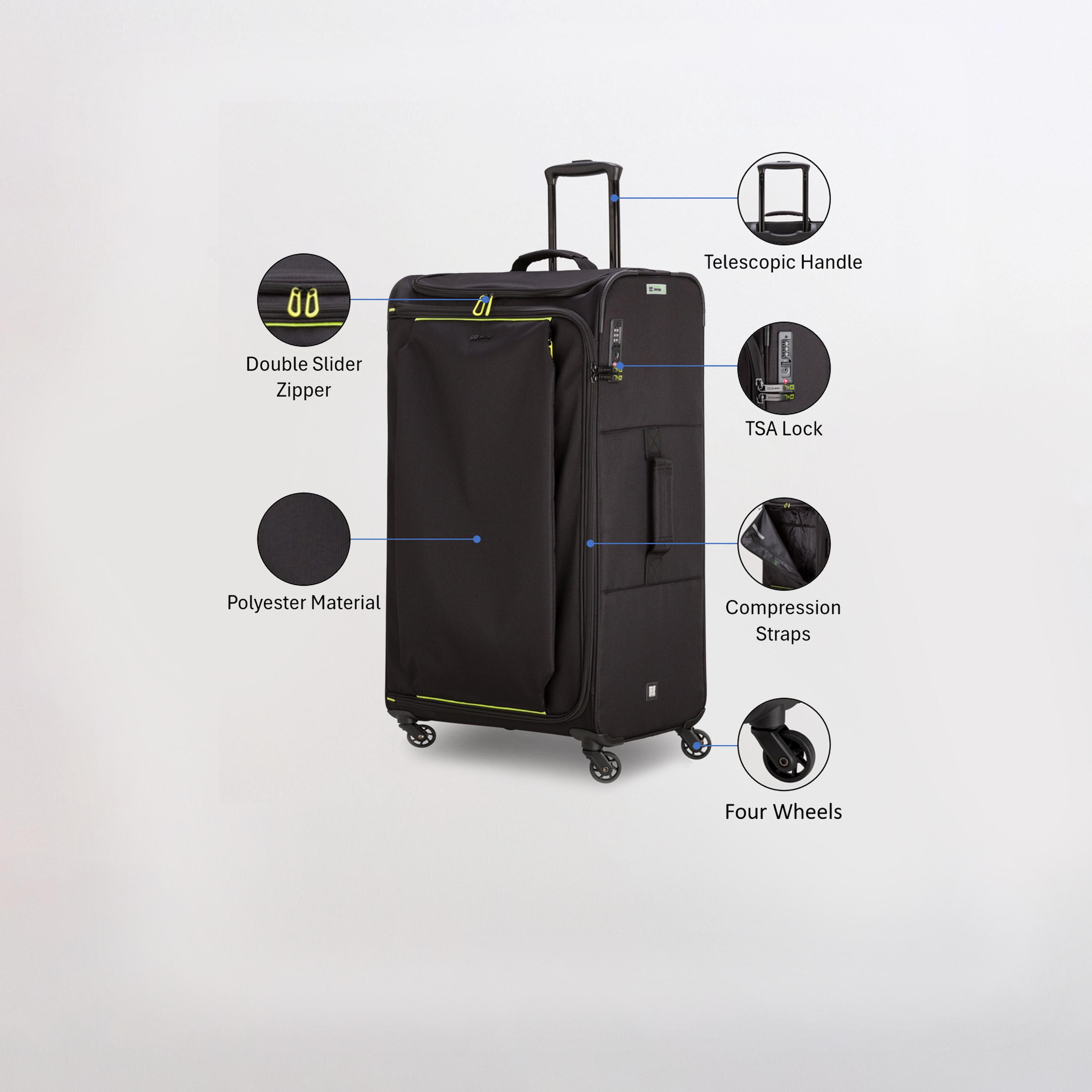 كابريسا - شنطة كبيرة أربع عجلات دوارة لايت آند جو 77 سم-travel-luggagesandbags-luggage-image-3