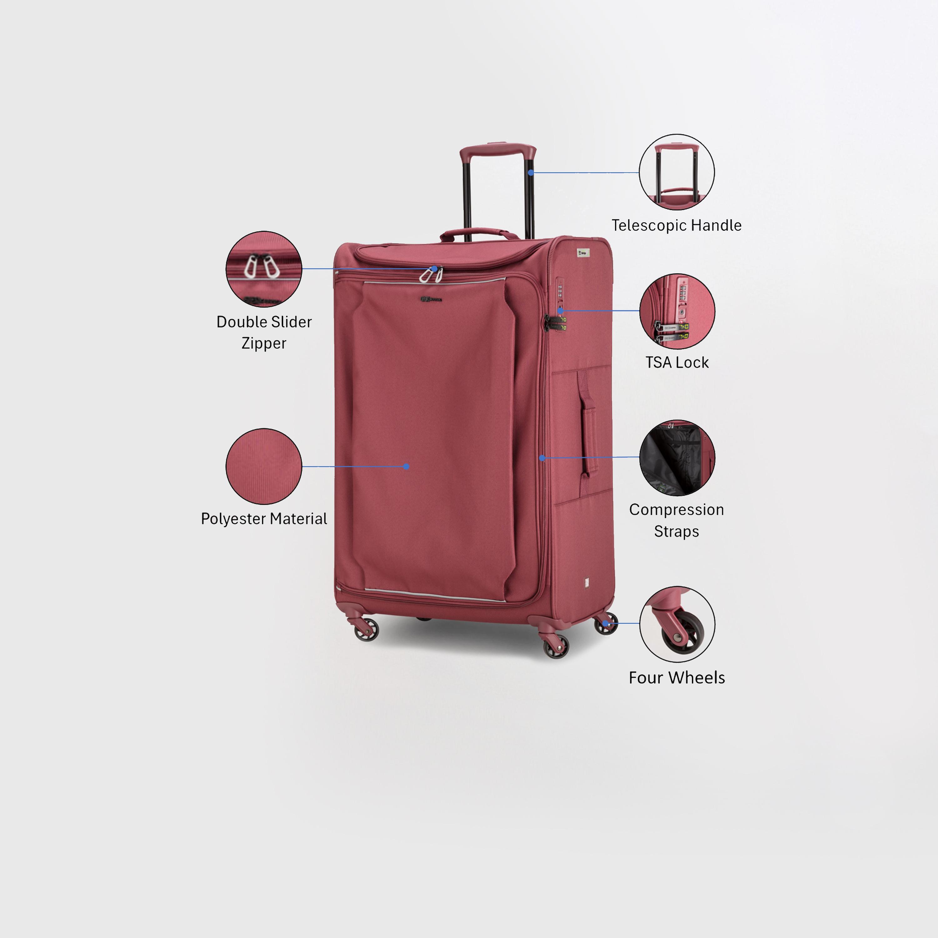كابريسا - شنطة كبيرة أربع عجلات دوارة لايت آند جو 77 سم-travel-luggagesandbags-luggage-image-11