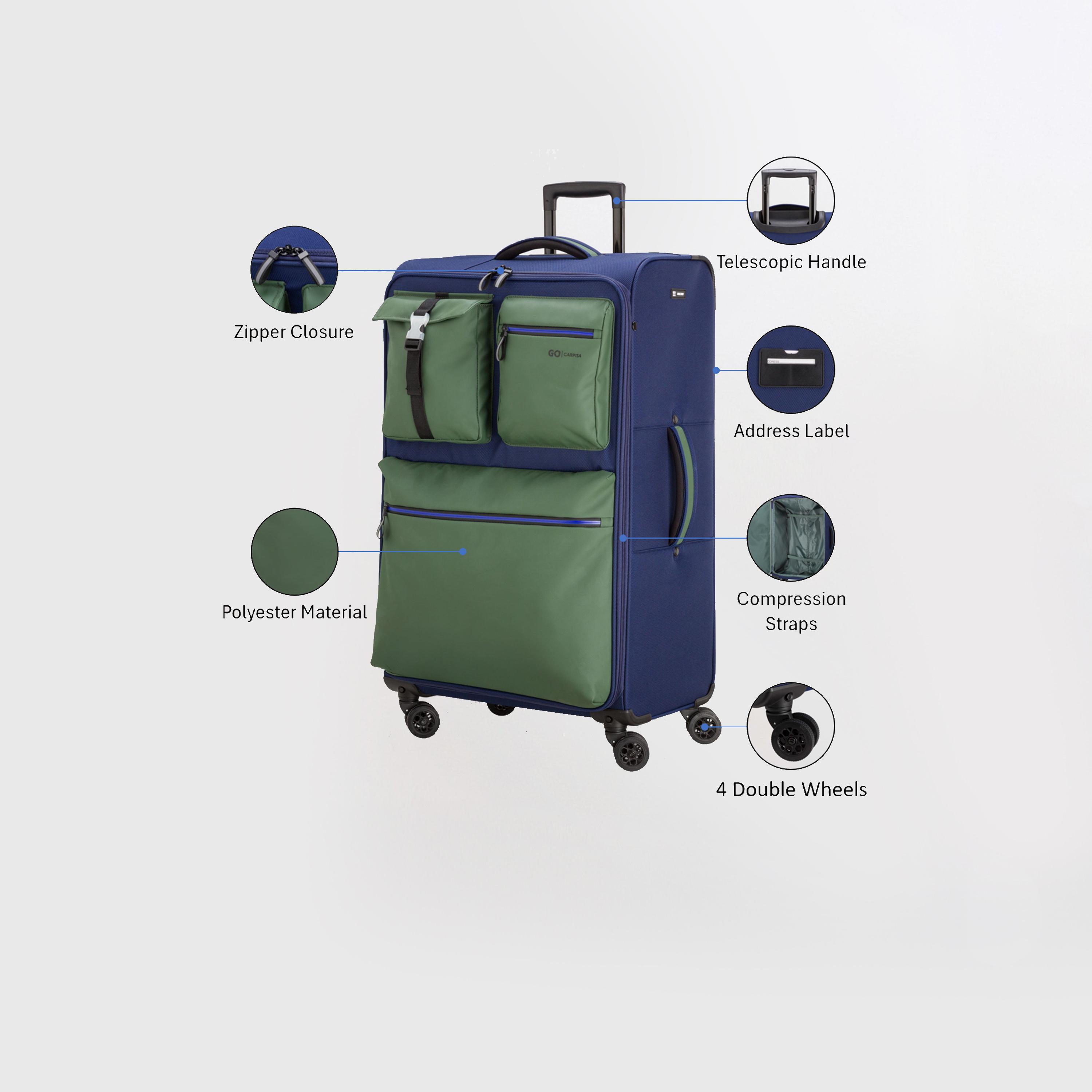 كابريسا - شنطة سفر ايركرو كبيرة أربع عجلات دوارة 78 سم-travel-luggagesandbags-luggage-image-10