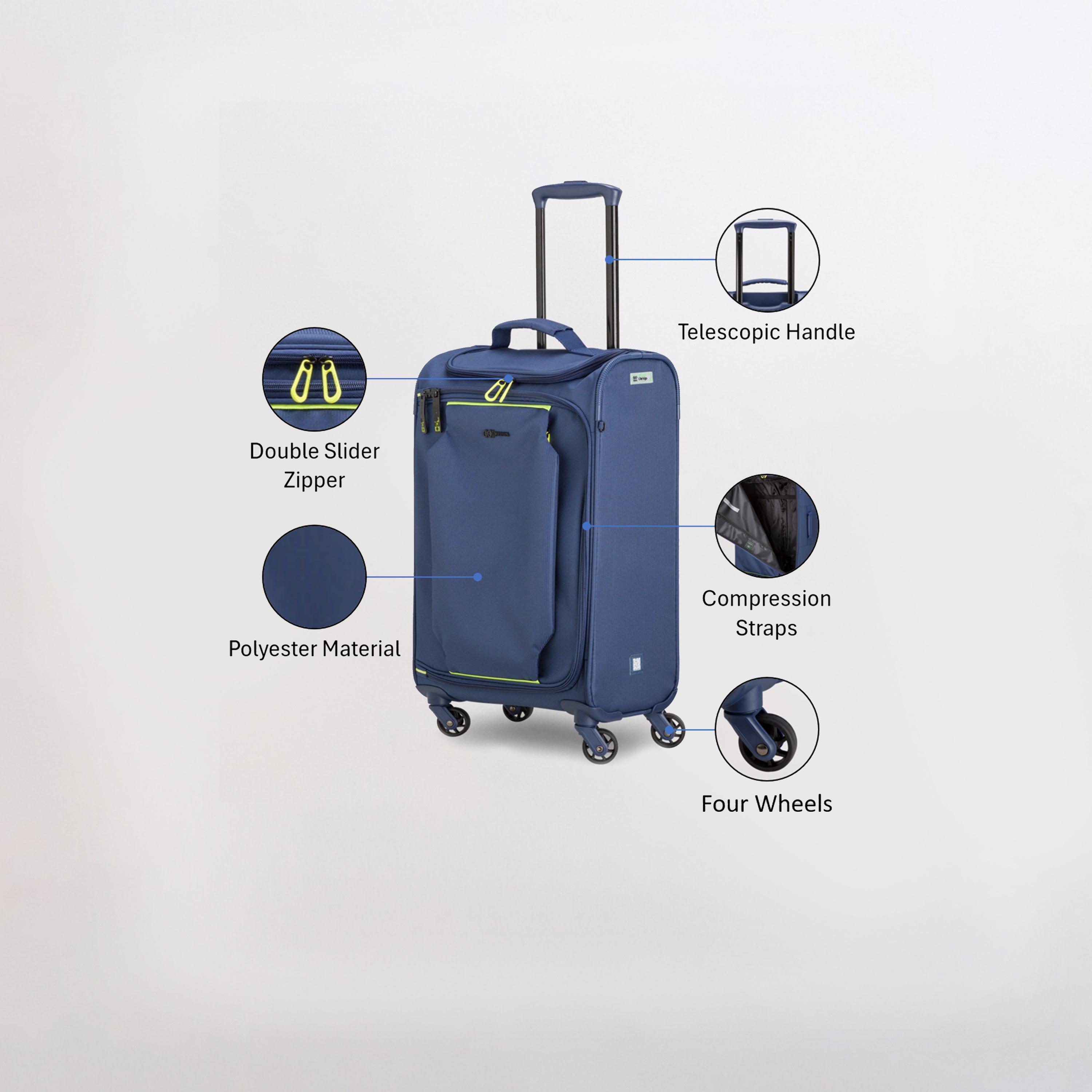 Carpisa Lite'N'Go 55 CM Small Cabin 4-Wheeler Spinner Trolley Bag-travel-luggagesandbags-luggage-image-3