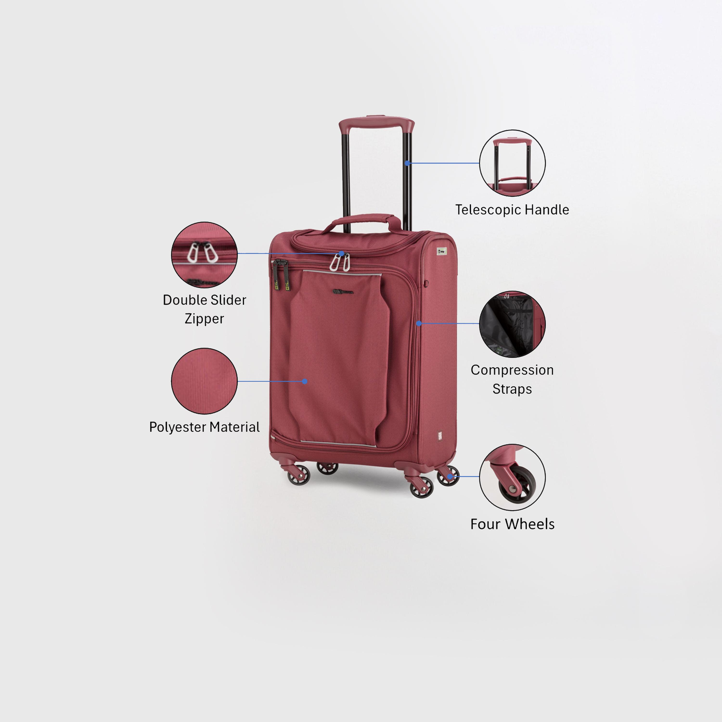 Carpisa Lite'N'Go 55 CM Small Cabin 4-Wheeler Spinner Trolley Bag-travel-luggagesandbags-luggage-image-3