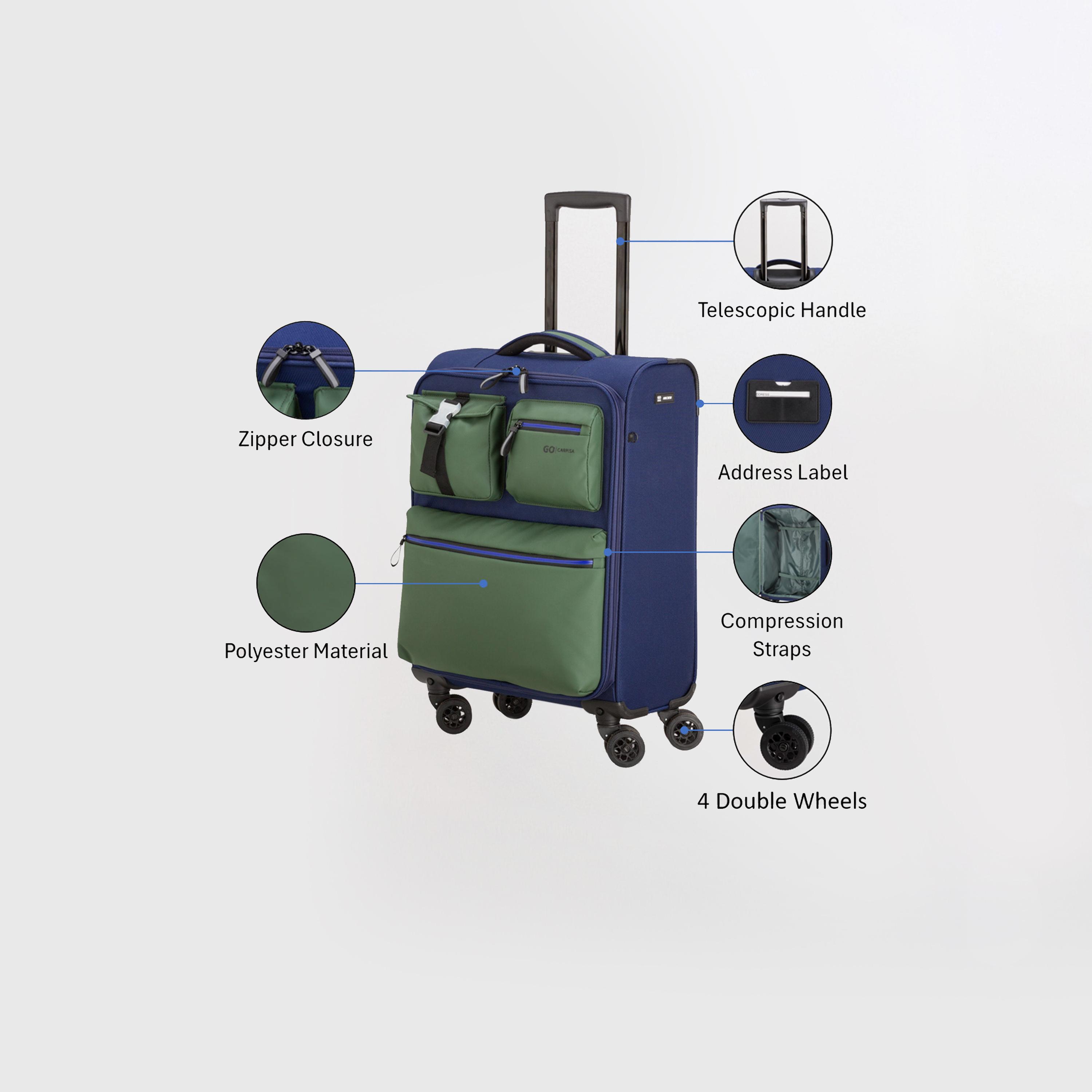 Carpisa Aircrew 60 CM Small Cabin 4-Wheeler Spinner Trolley Bag-travel-luggagesandbags-luggage-image-11