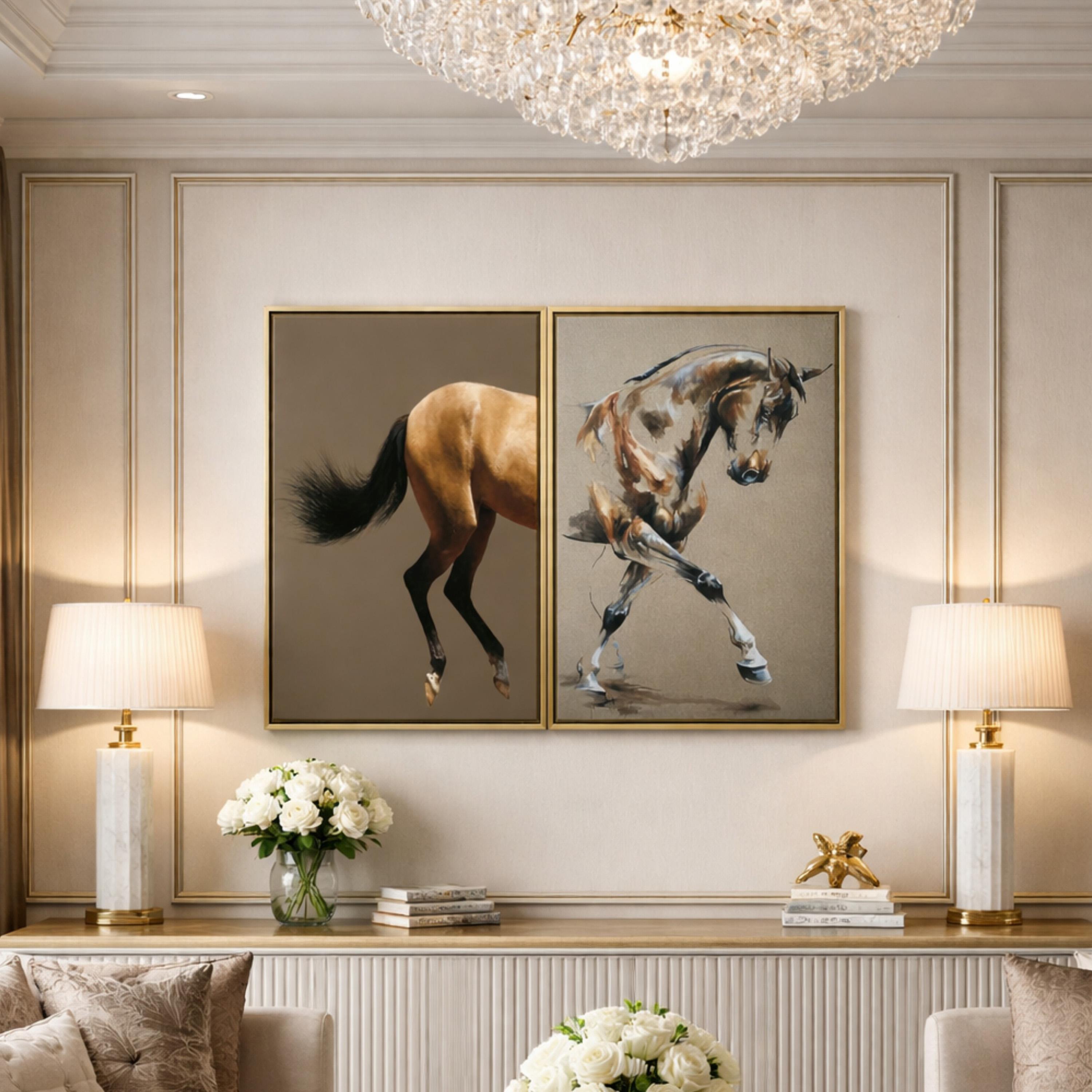 Two-Piece Horse Art Plaque Set-household-walldecorandmirrors-wallart-image-1