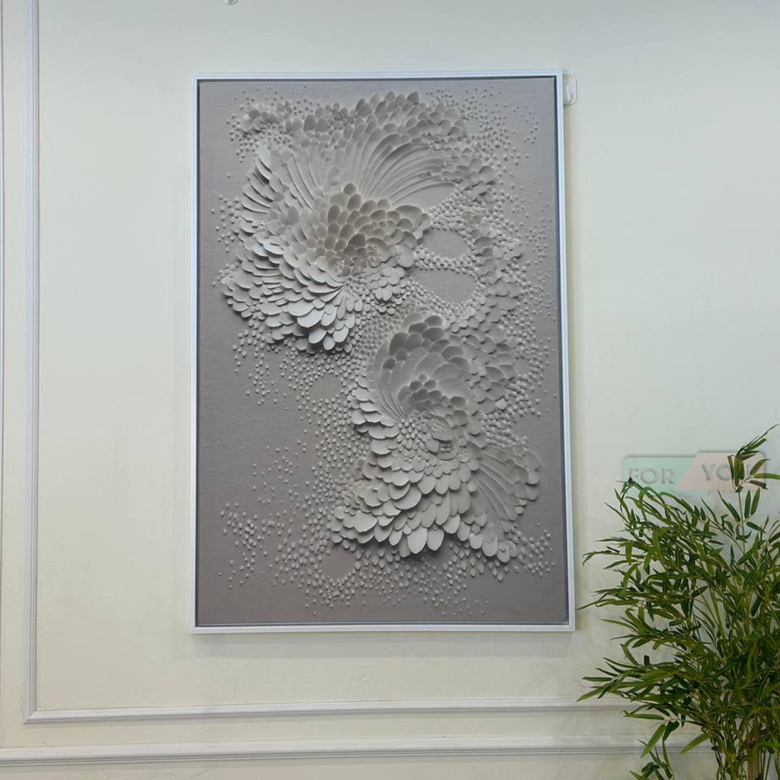 Textured Floral Wall Art Panel-household-walldecorandmirrors-wallart-image-1