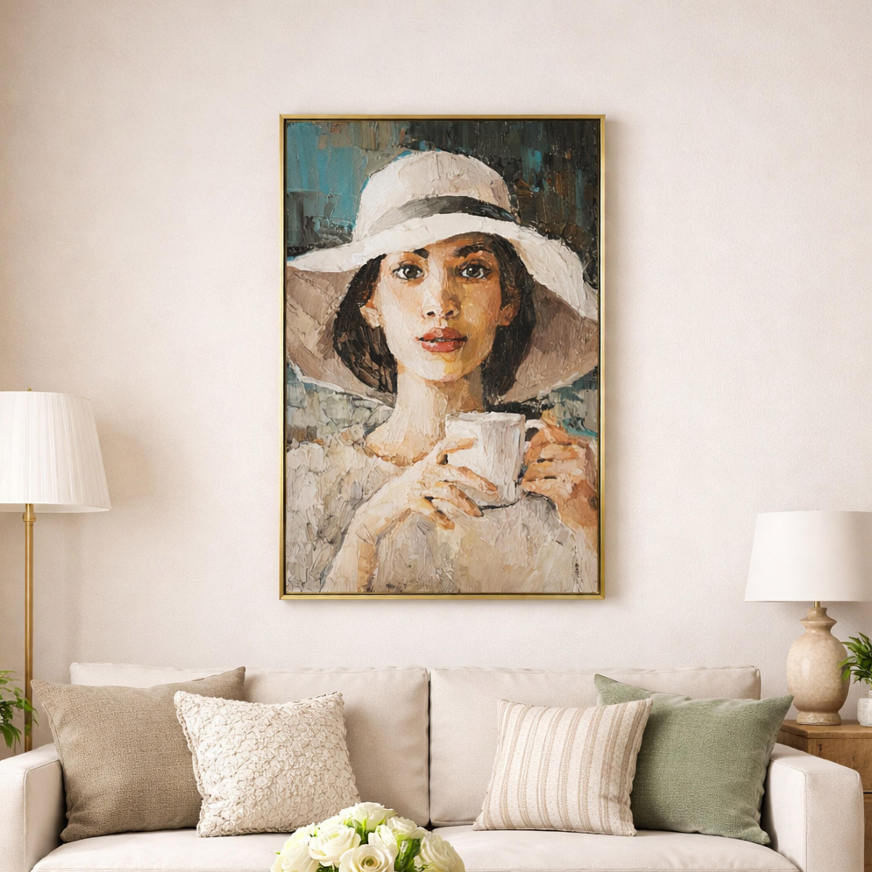 لوحة جدارية بورتريه نسيجية-household-walldecorandmirrors-wallart-image-2