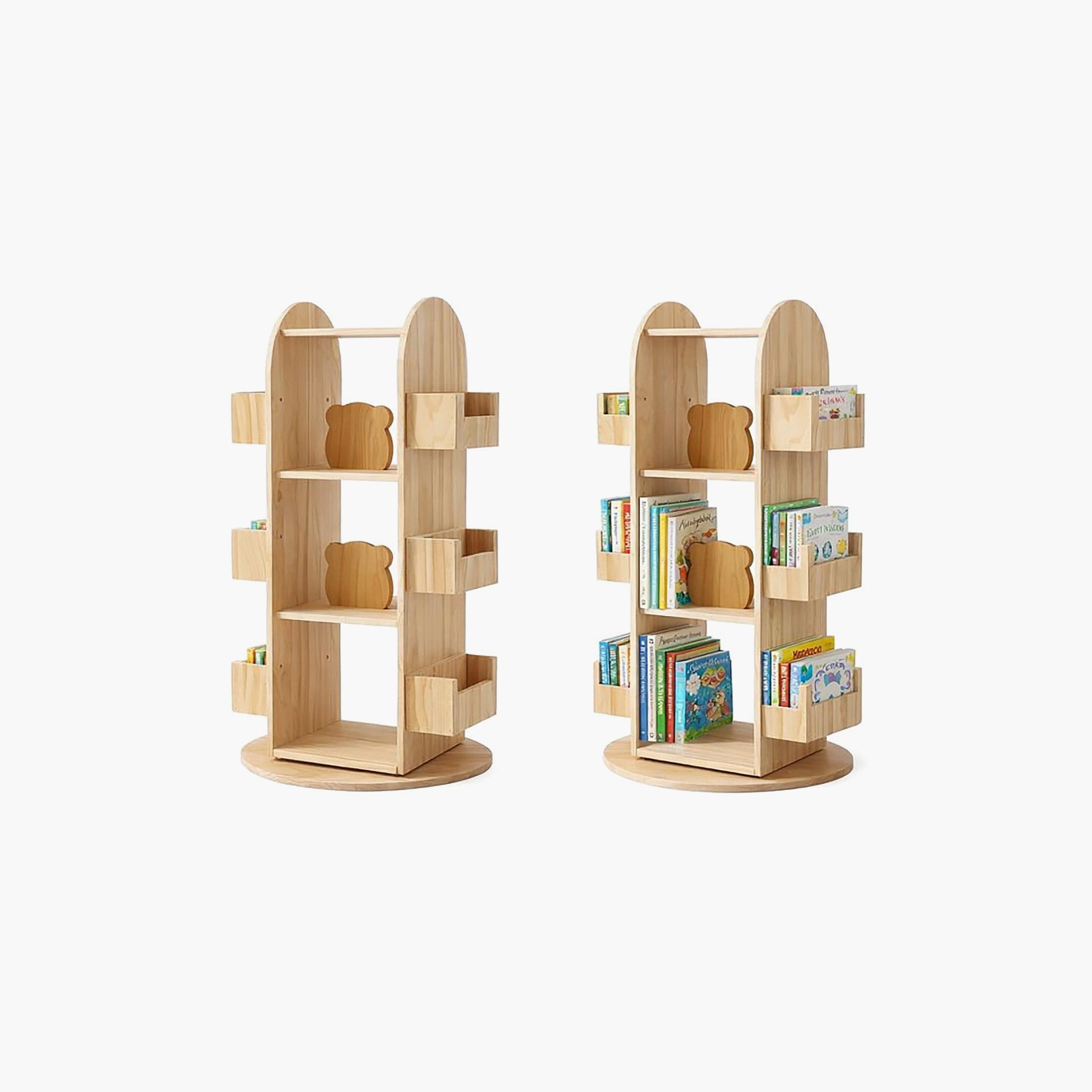 Woody Buddy 360 Degree Rotating Bookshelf-baby-nursery-furniture-wardrobesandstorage-image-1