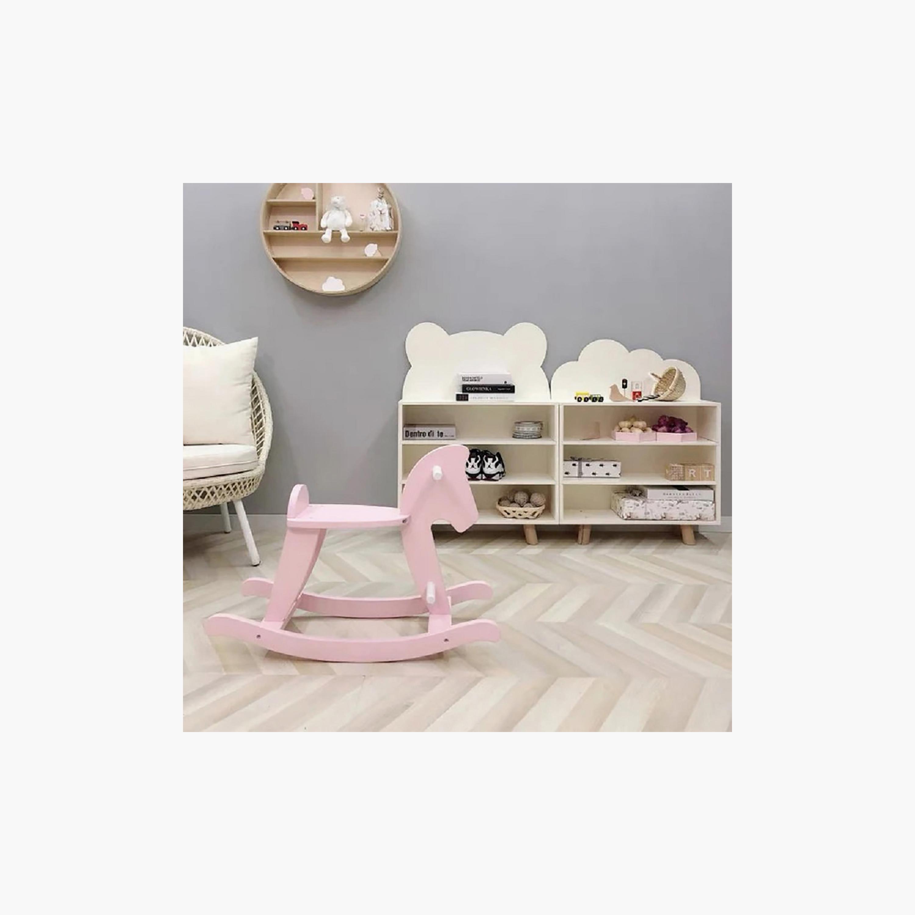 حصان هزاز خشبي للأطفال - وردي من وودي بادي-toys-outdoor-bikesandrideons-manualrideons-image-9