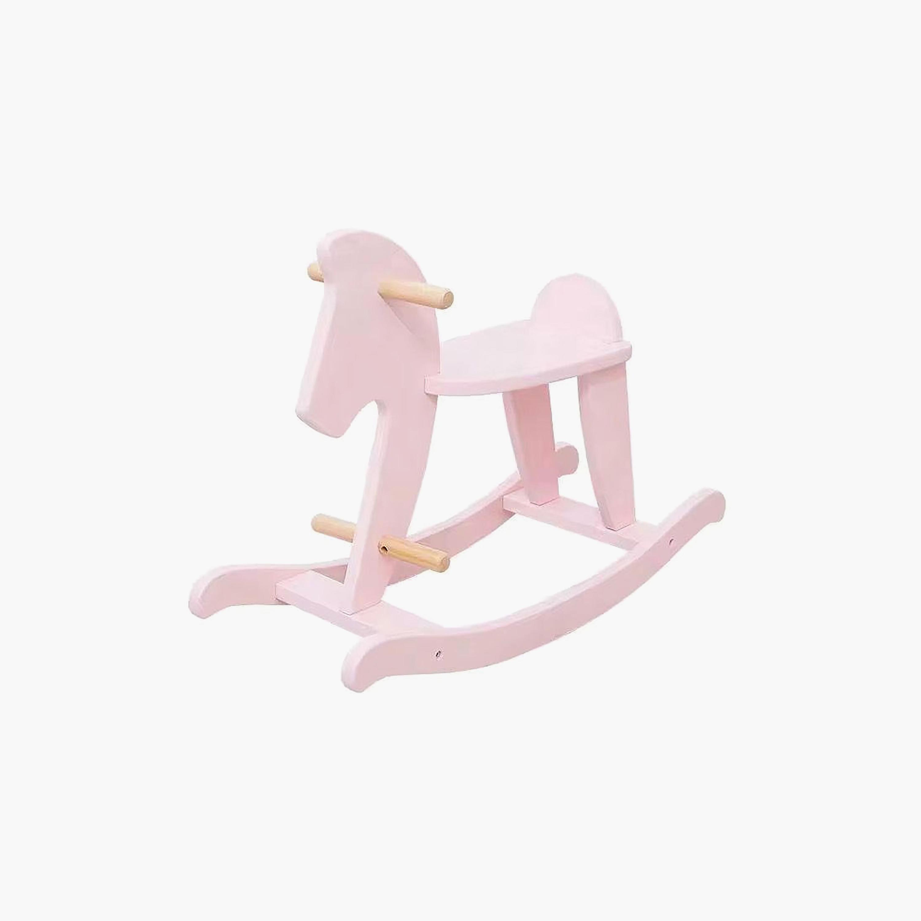 حصان هزاز خشبي للأطفال - وردي من وودي بادي-toys-outdoor-bikesandrideons-manualrideons-image-5