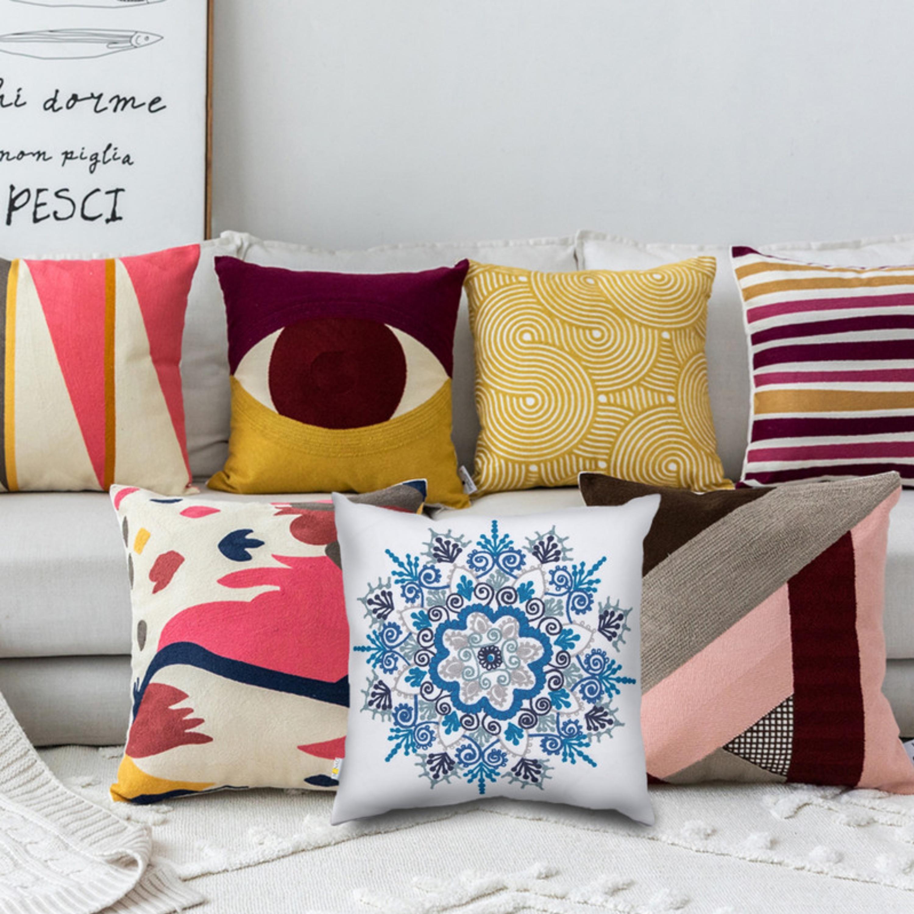 طقم غطاء وسادة بنمط الريش-household-cushionsandthrows-cushioncovers-image-161