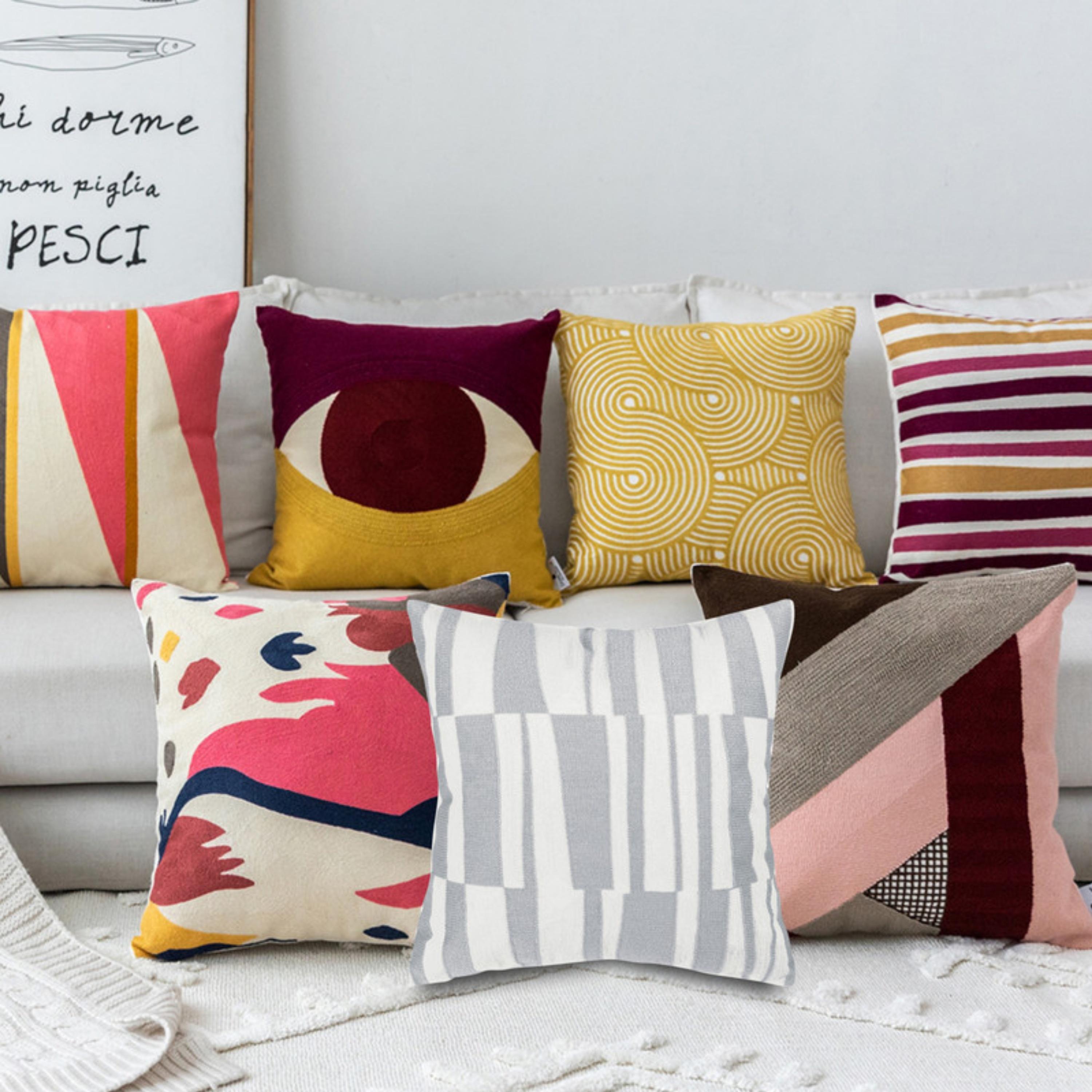 طقم غطاء وسادة بنمط الريش-household-cushionsandthrows-cushioncovers-image-131