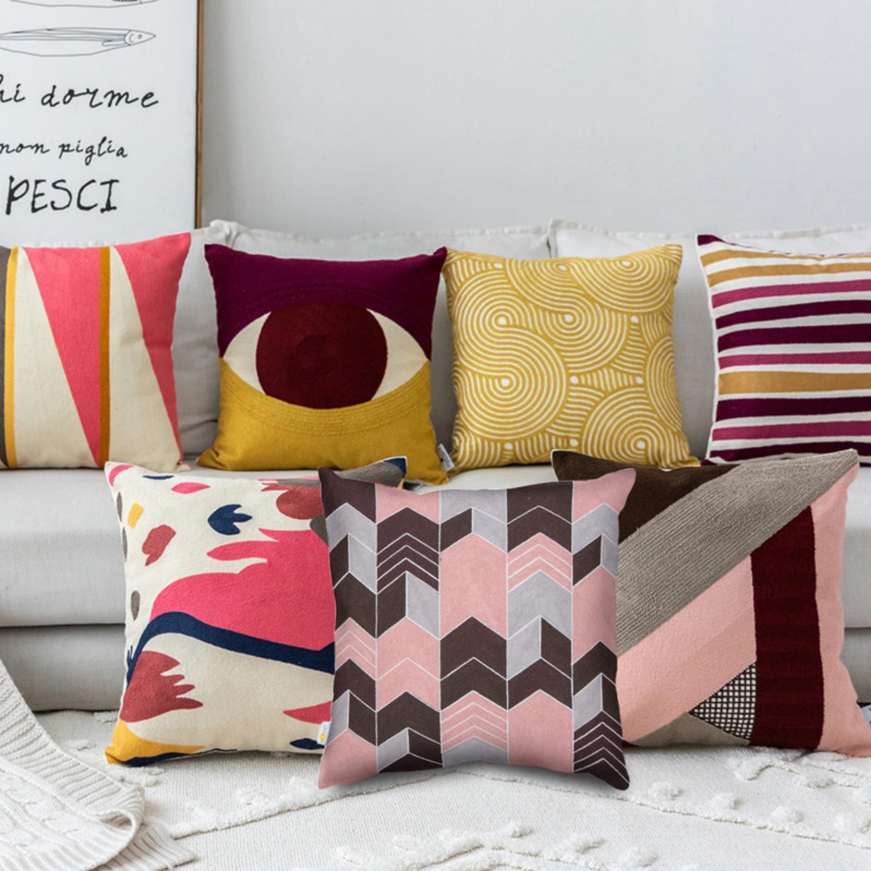 طقم غطاء وسادة بنمط الريش-household-cushionsandthrows-cushioncovers-image-157