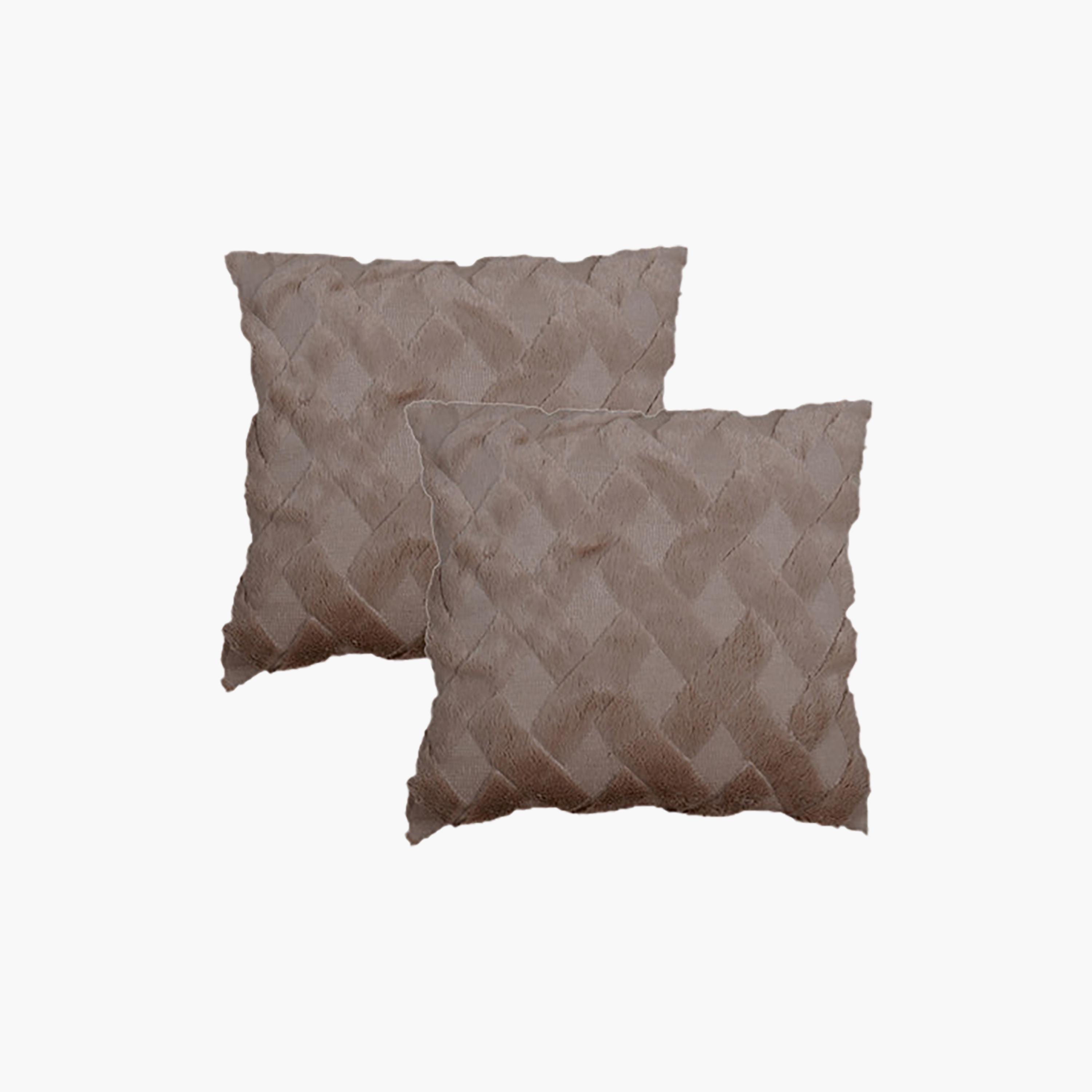 أغطية وسائد دونيتيلا بسحابات جانبية منقوشة - 45 × 45 سم-household-cushionsandthrows-filledcushions-decorativecushions-image-1