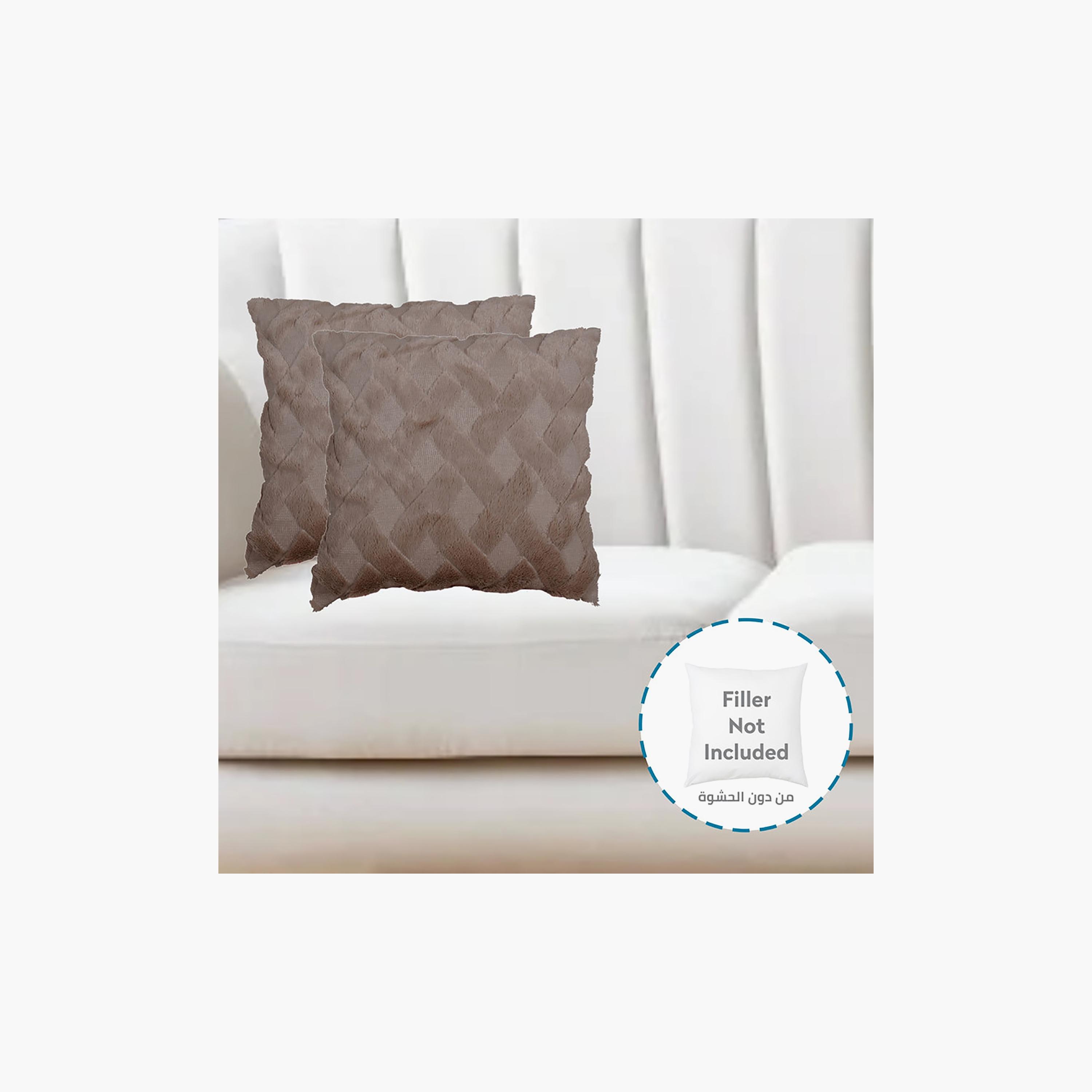 أغطية وسائد دونيتيلا بسحابات جانبية منقوشة - 45 × 45 سم-household-cushionsandthrows-filledcushions-decorativecushions-image-3