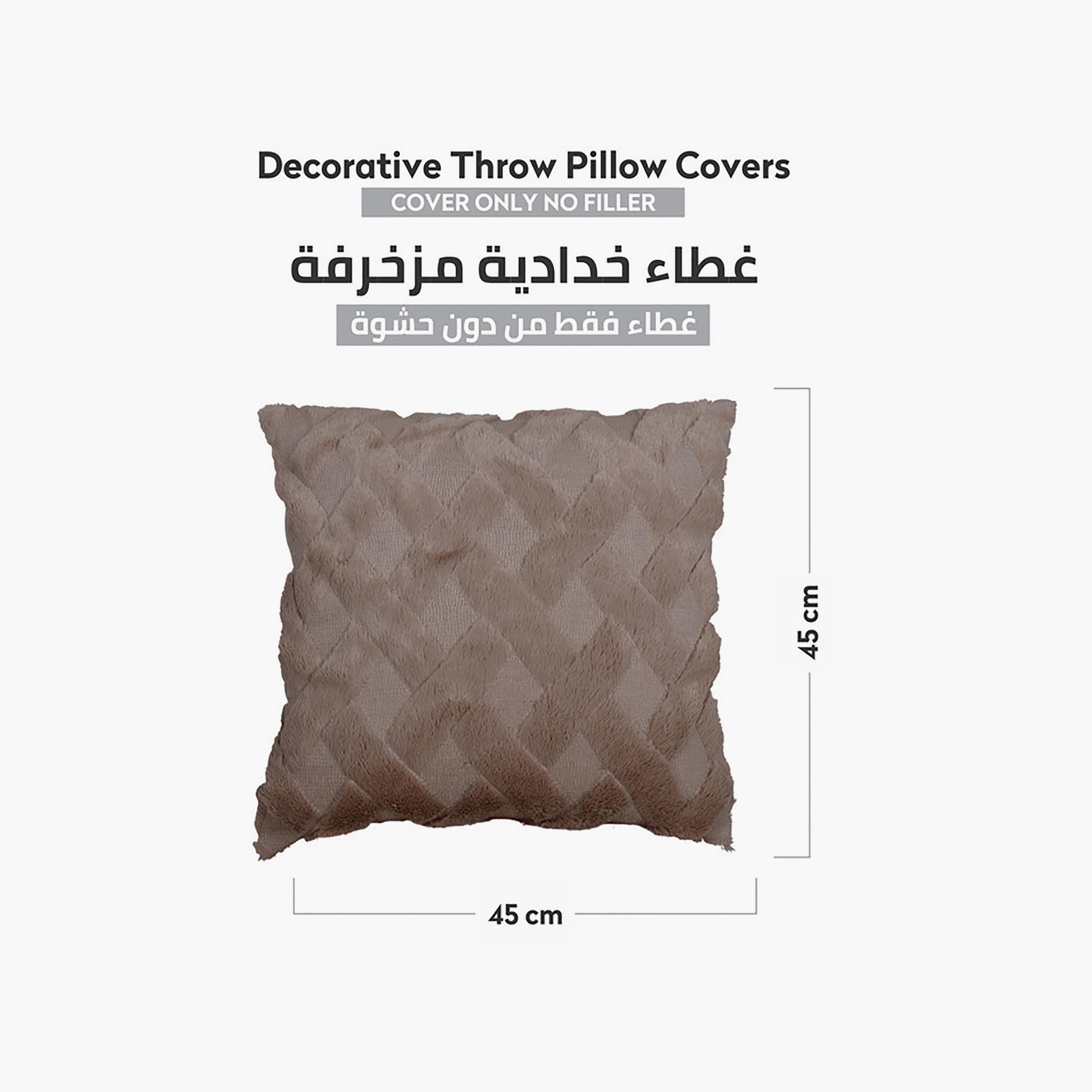 أغطية وسائد دونيتيلا بسحابات جانبية منقوشة - 45 × 45 سم-household-cushionsandthrows-filledcushions-decorativecushions-image-4
