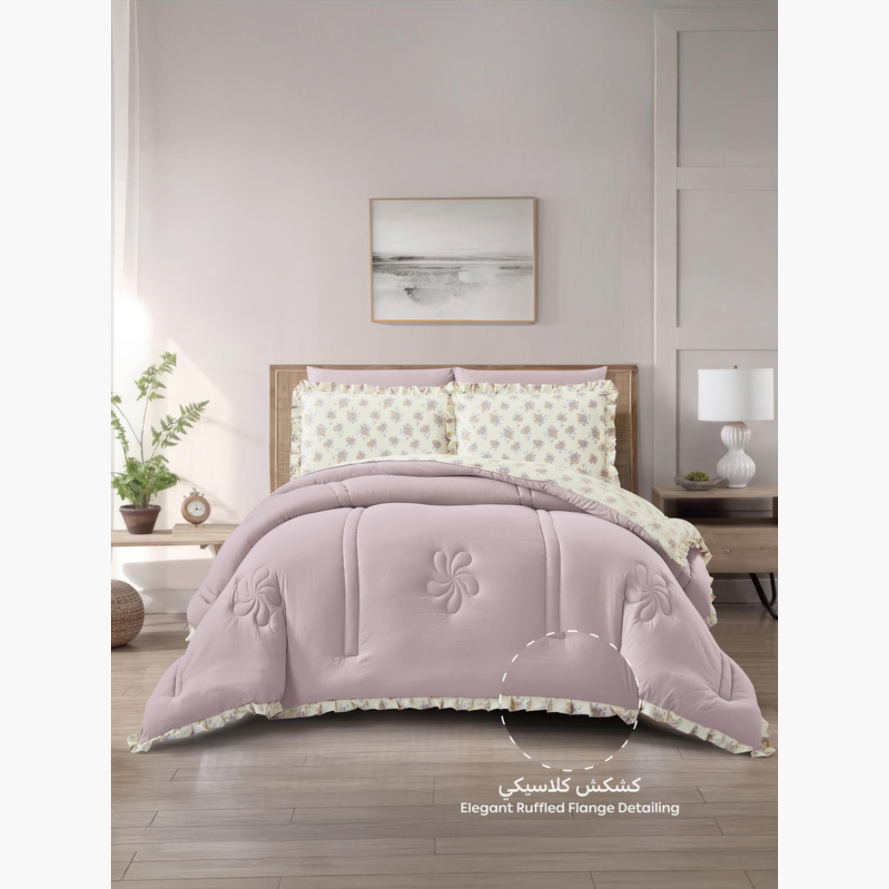 طقم لحاف قابل للعكس مع حواف مكشكشة-household-bedding-comfortersandbedspreads-comforters-image-7