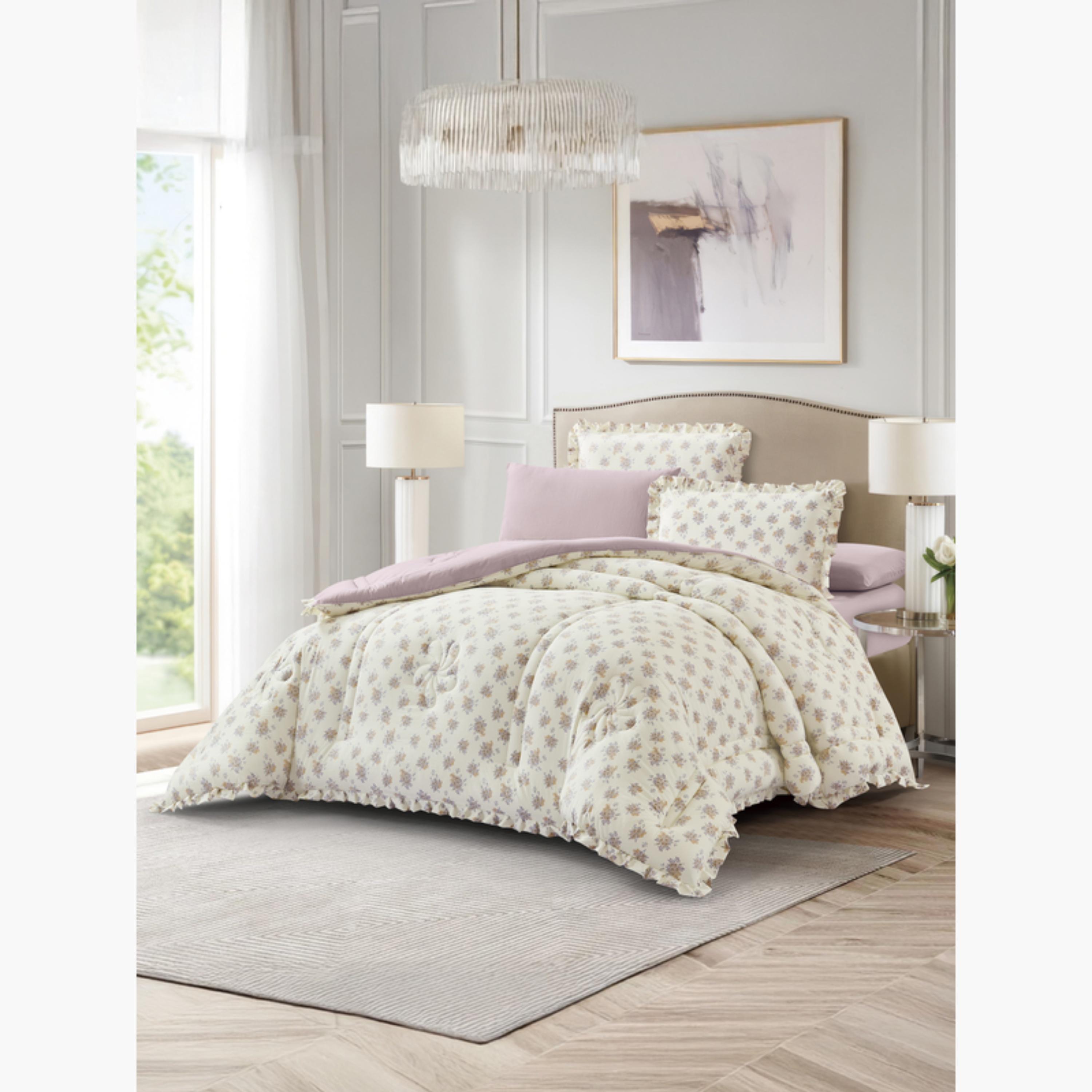 طقم لحاف قابل للعكس مع حواف مكشكشة-household-bedding-comfortersandbedspreads-comforters-image-9