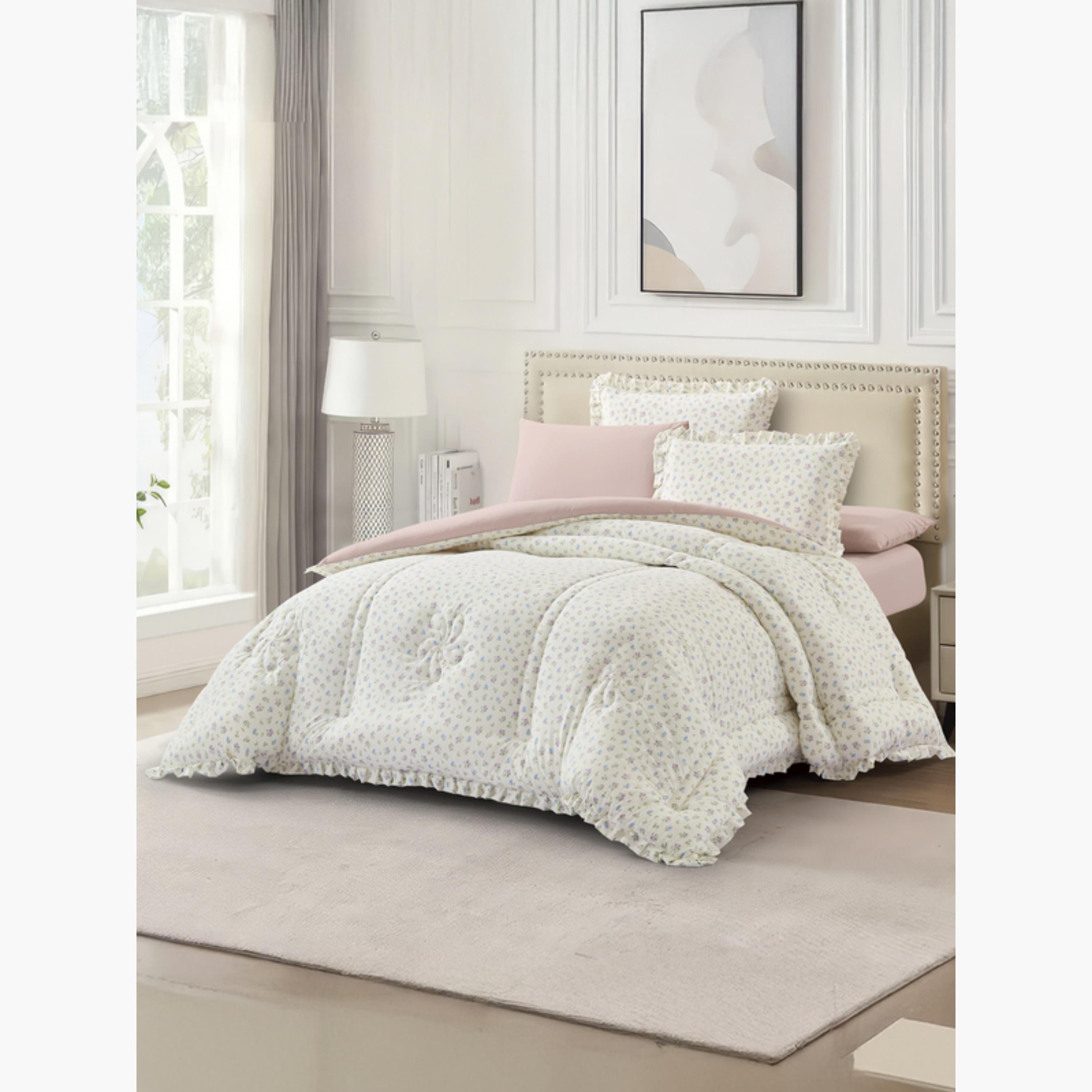 طقم لحاف قابل للعكس مع حواف مكشكشة-household-bedding-comfortersandbedspreads-comforters-image-34