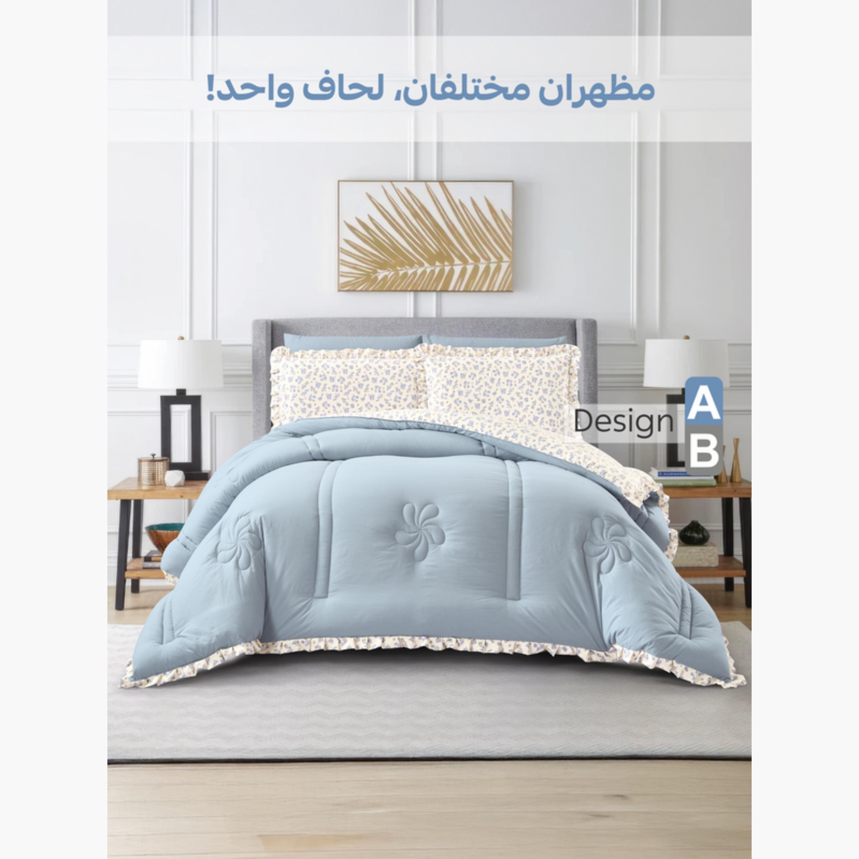 طقم لحاف قابل للعكس مع حواف مكشكشة-household-bedding-comfortersandbedspreads-comforters-image-46