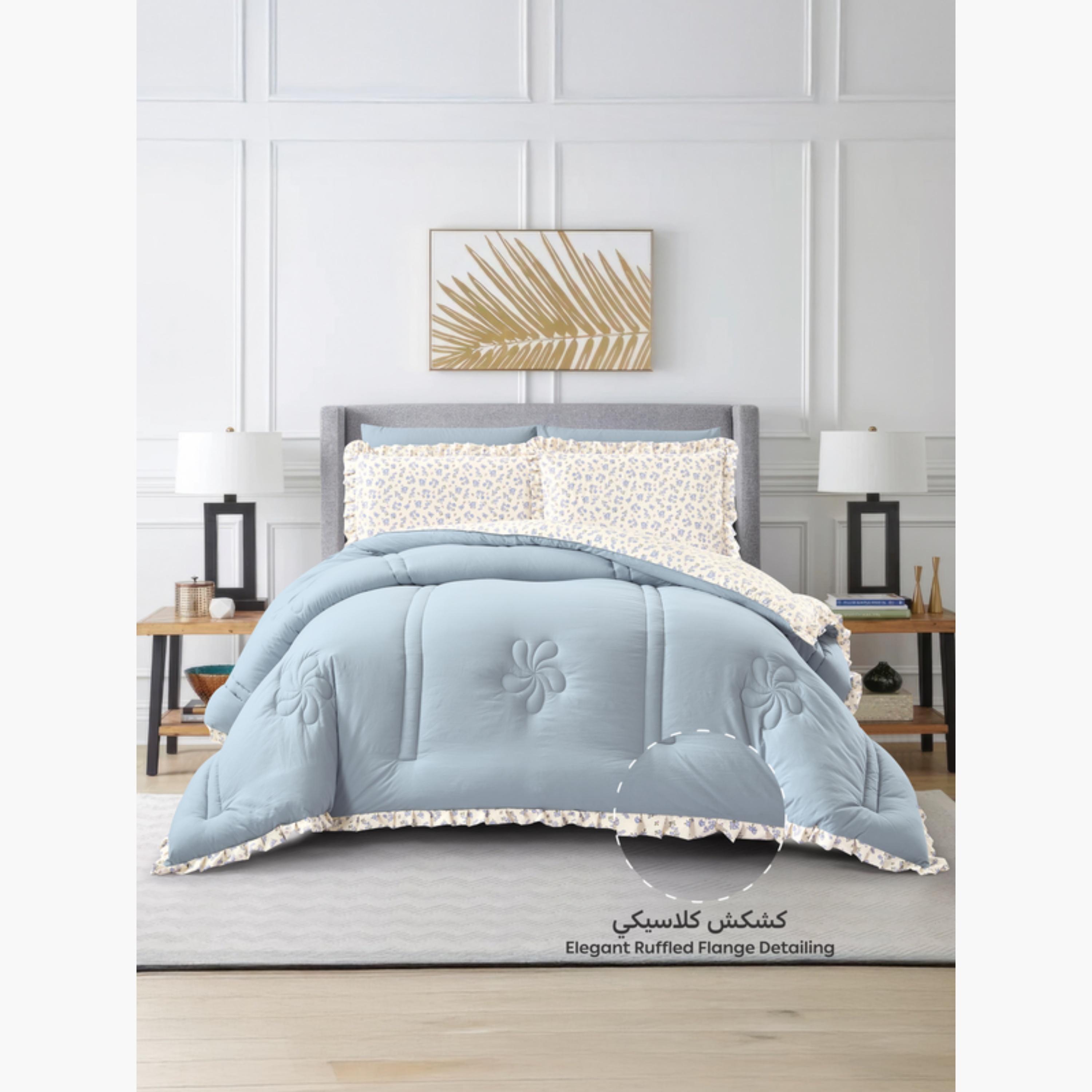 طقم لحاف قابل للعكس مع حواف مكشكشة-household-bedding-comfortersandbedspreads-comforters-image-47