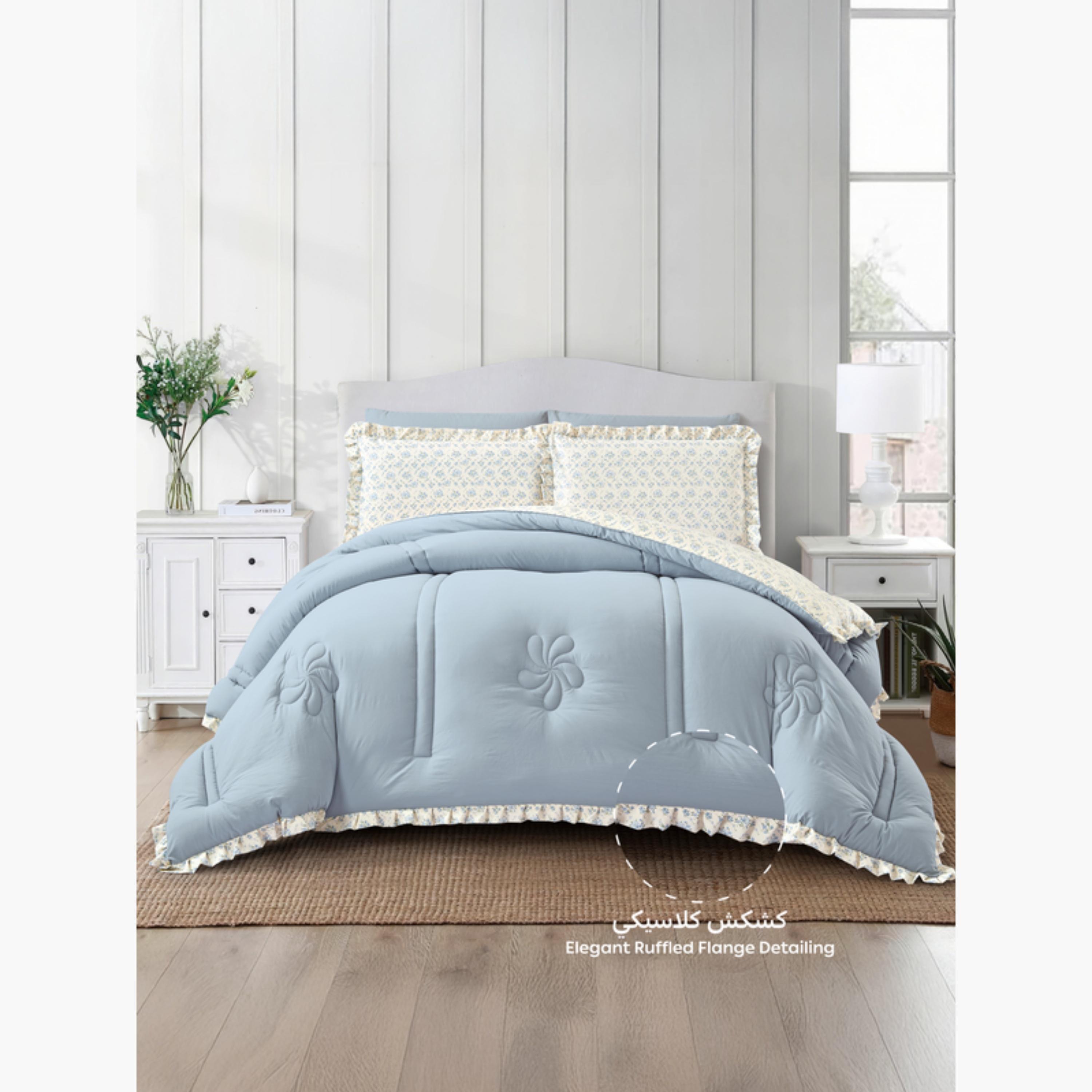 طقم لحاف قابل للعكس مع حواف مكشكشة-household-bedding-comfortersandbedspreads-comforters-image-50