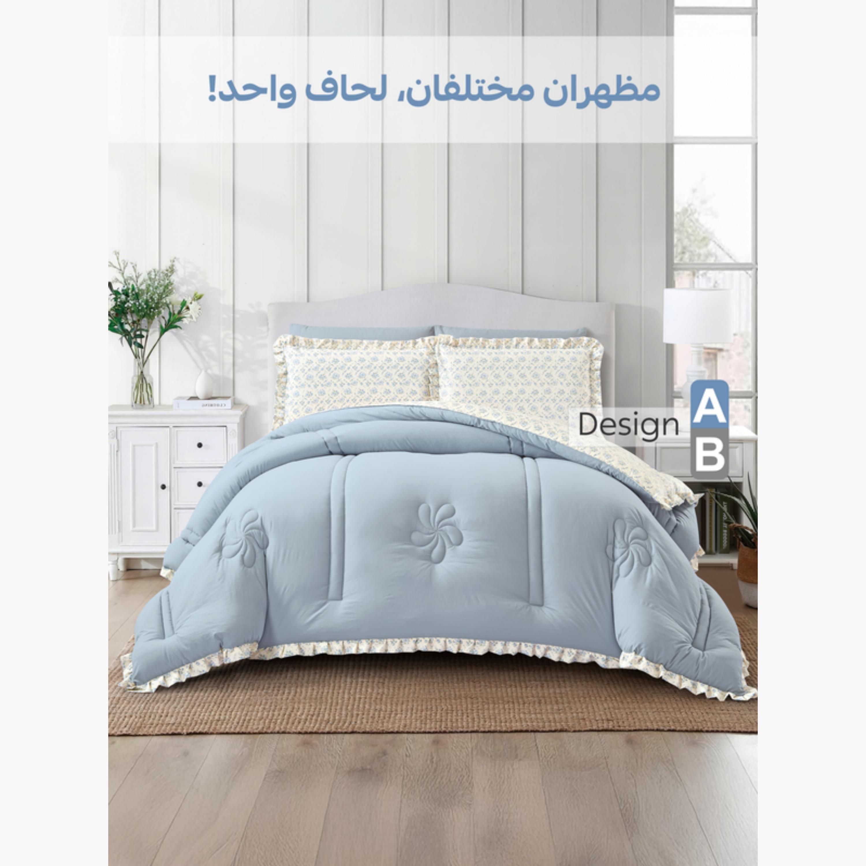 طقم لحاف قابل للعكس مع حواف مكشكشة-household-bedding-comfortersandbedspreads-comforters-image-52