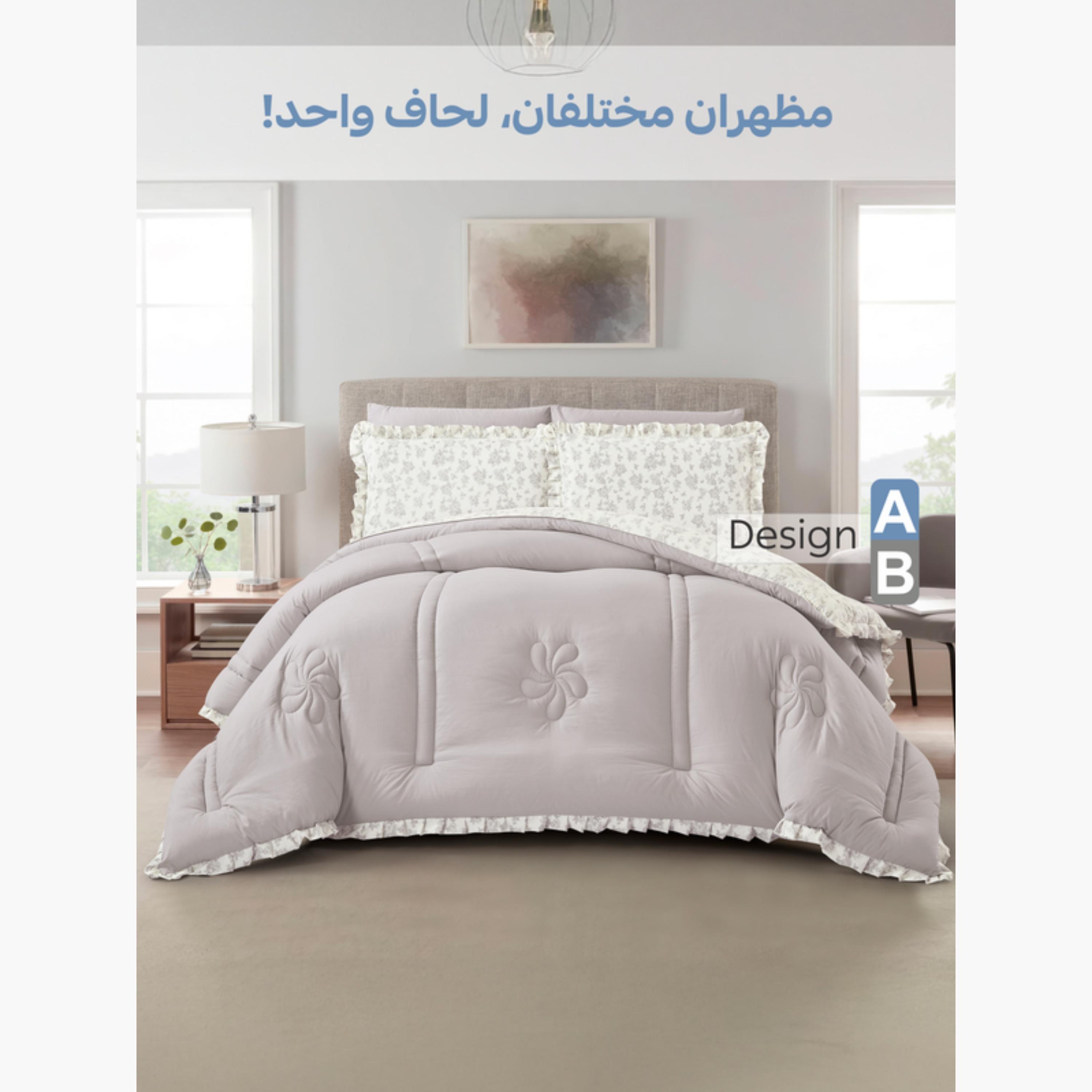 طقم لحاف قابل للعكس مع حواف مكشكشة-household-bedding-comfortersandbedspreads-comforters-image-60