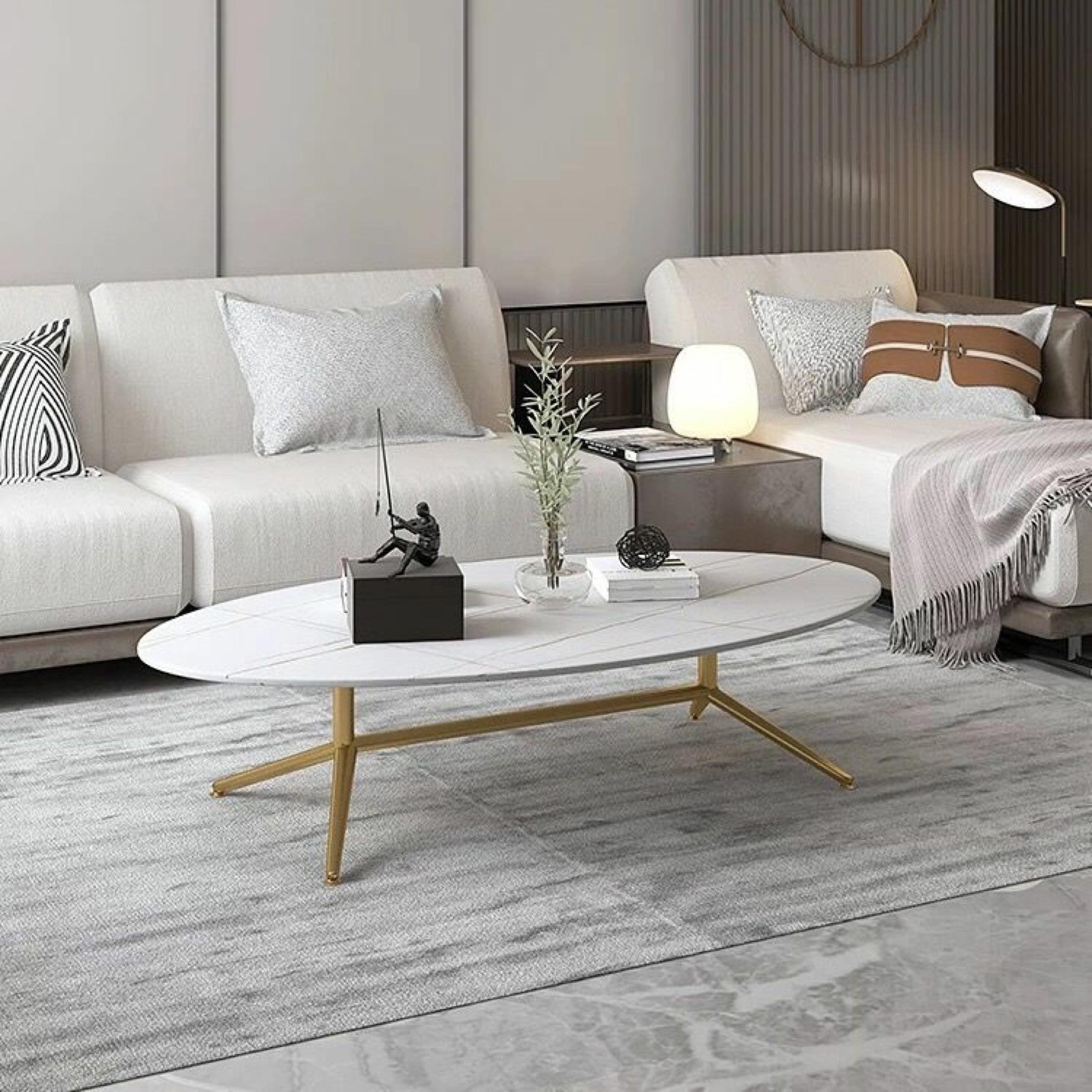 Split Marble Top Coffee Table