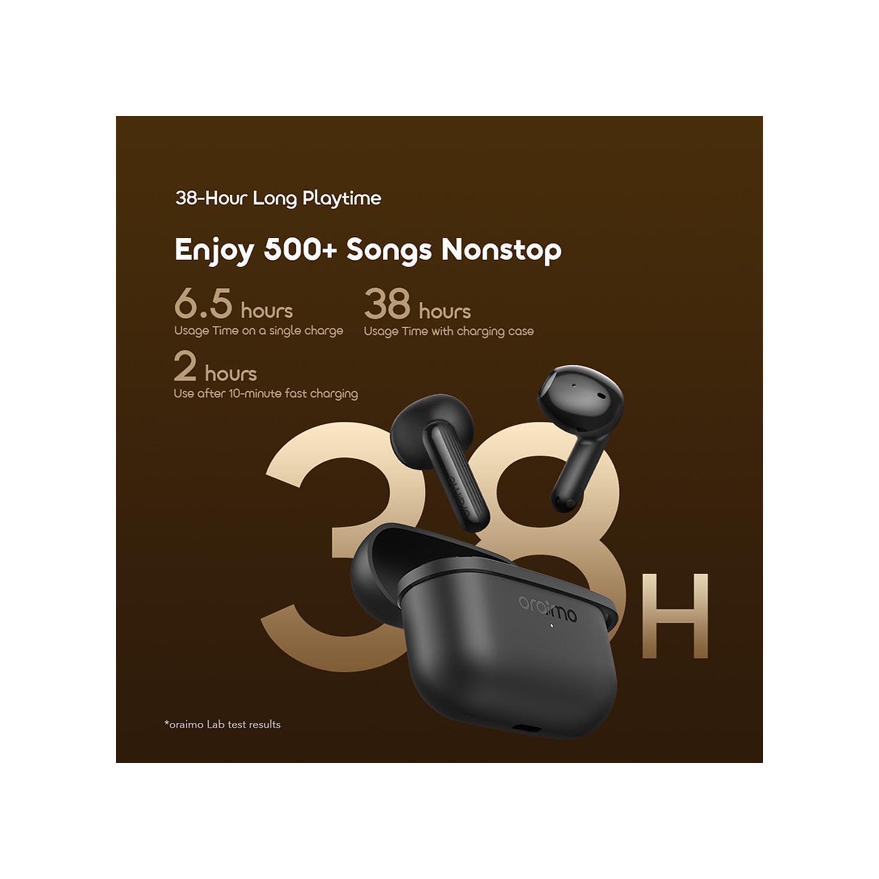 Oraimo SpaceBuds Air True Wireless Earbuds with Sound360 Spatial Audio - Black-electronics-headphonesandearphones-image-2