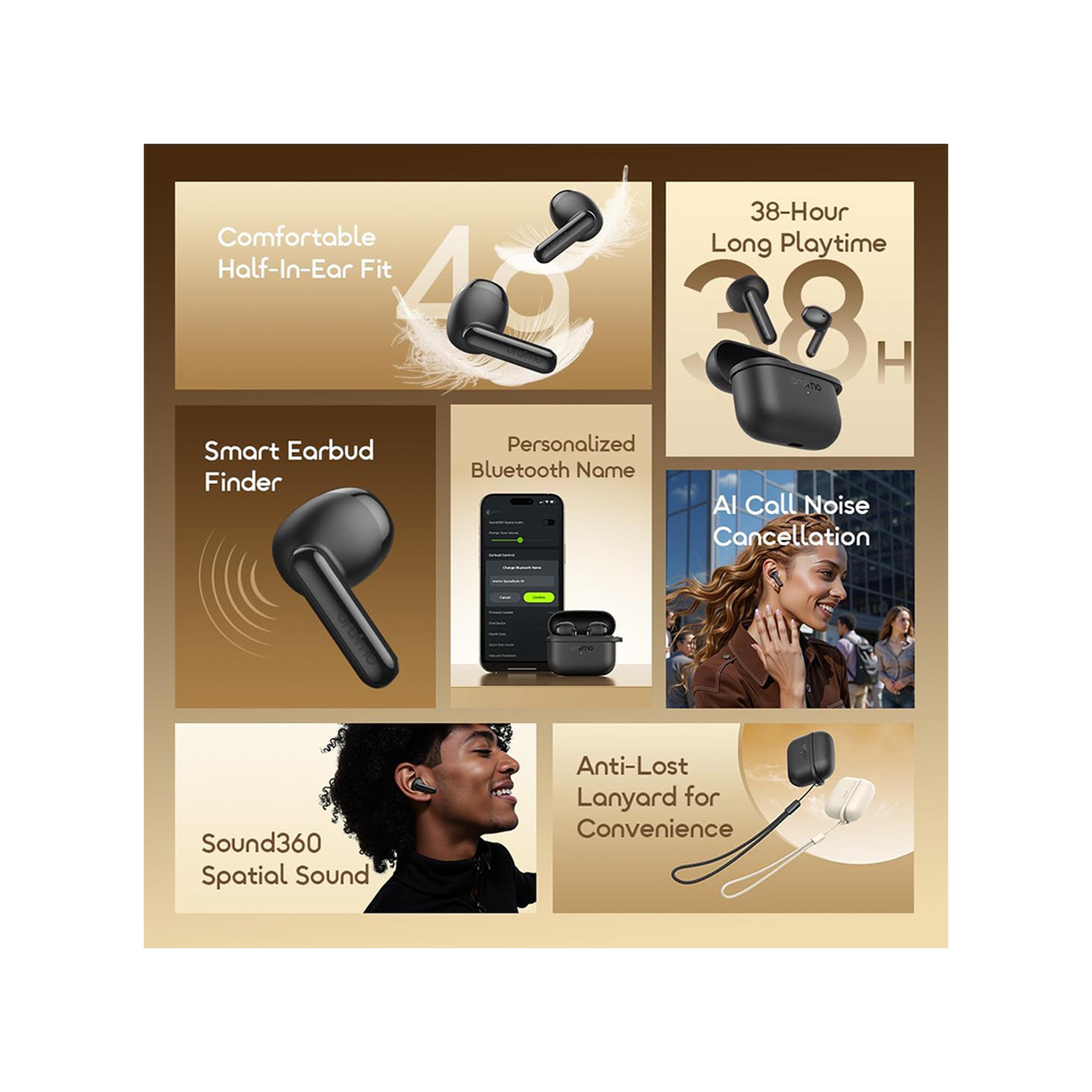 Oraimo SpaceBuds Air True Wireless Earbuds with Sound360 Spatial Audio - Black-electronics-headphonesandearphones-image-4
